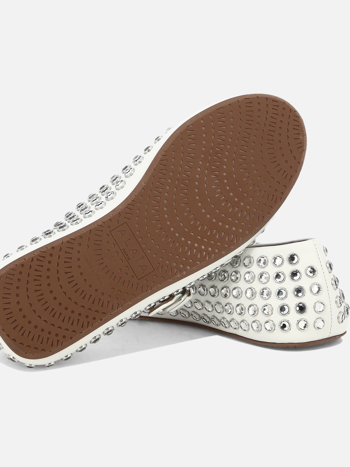 Mary Jane ballet flats 100% leather - 100% rubber  White - Alaïa Women | PDP | VIETTI Online Store | Zoom-Modal_5
