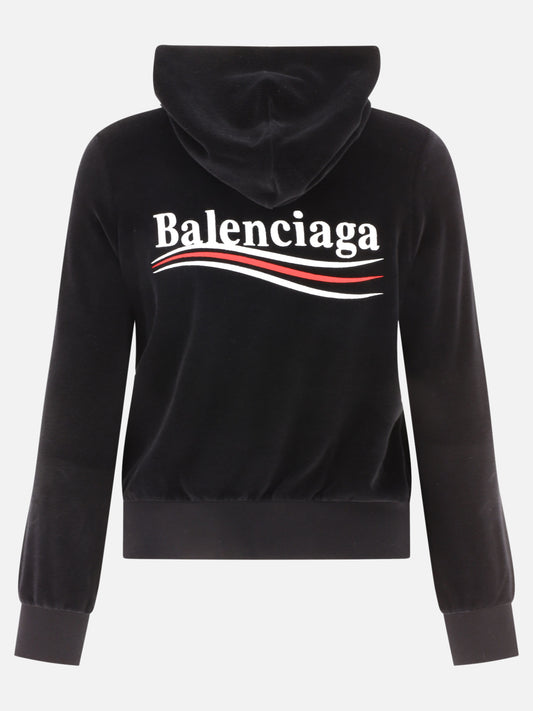 Full zip sweatshirts 100% cotton  Black - Balenciaga Women | PLP | VIETTI Online Store | 2
