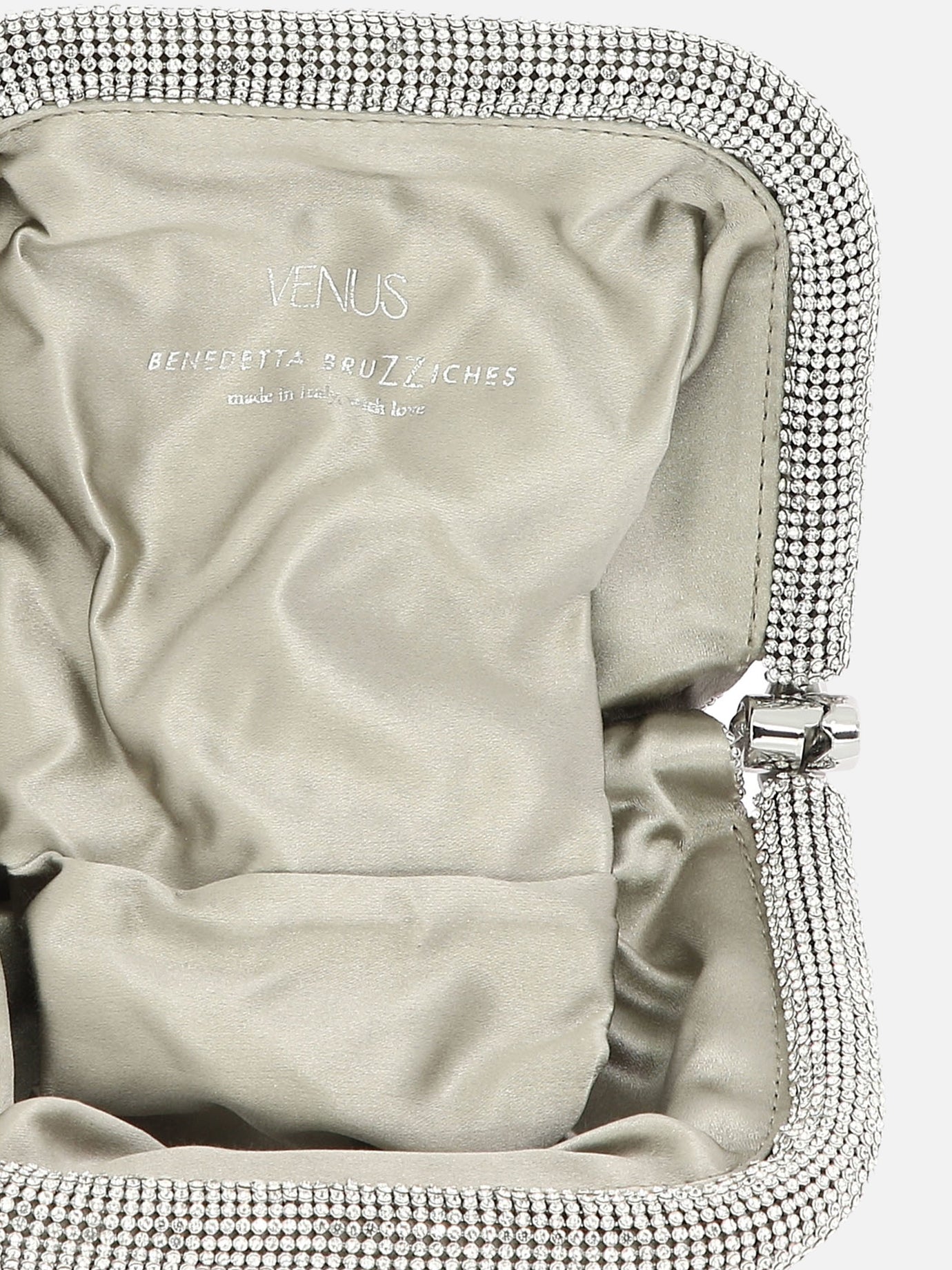 Pouch 100% aluminium mesh  Silver - Benedetta Bruzziches Women | PDP | VIETTI Online Store | Zoom-Modal_5

