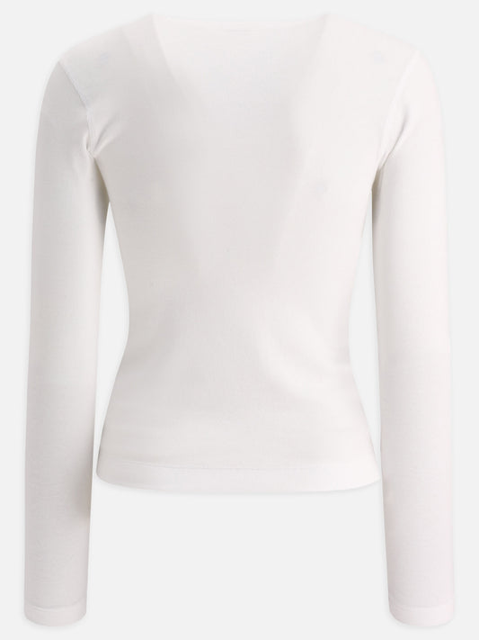 V neck t-shirts 94% cotton 6% elastane  White - Brunello Cucinelli Women | PLP | VIETTI Online Store | 2
