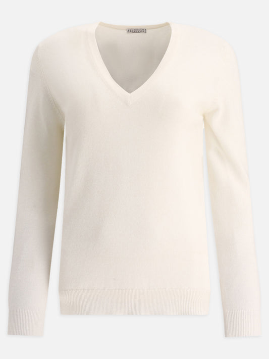 Cashmere sweater with monili