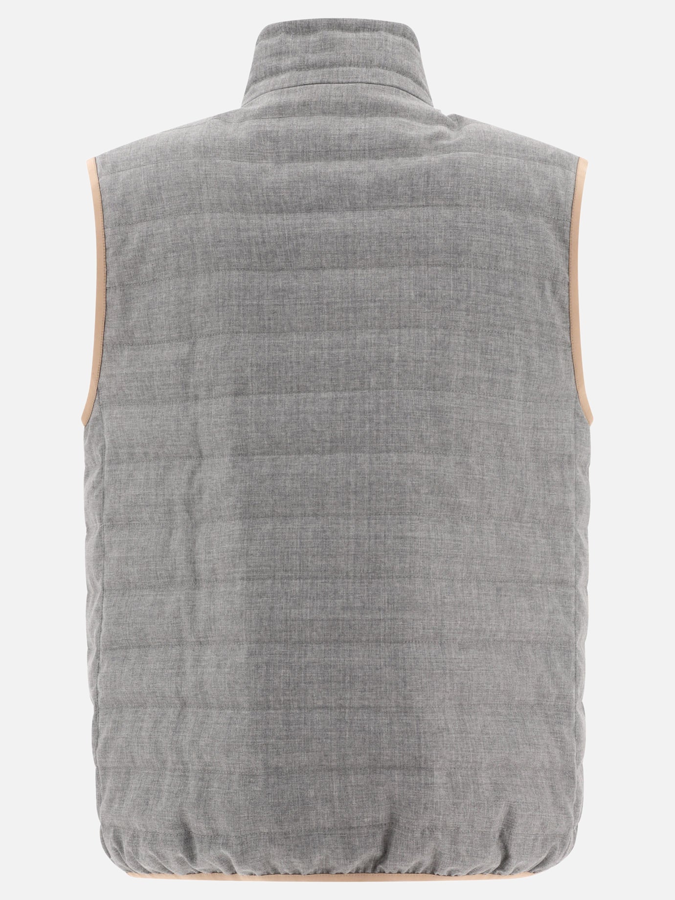 Vest jackets 100% wool - Padding: down and feathers  Grey - Brunello Cucinelli Men | PDP | VIETTI Online Store | thumbnail_2