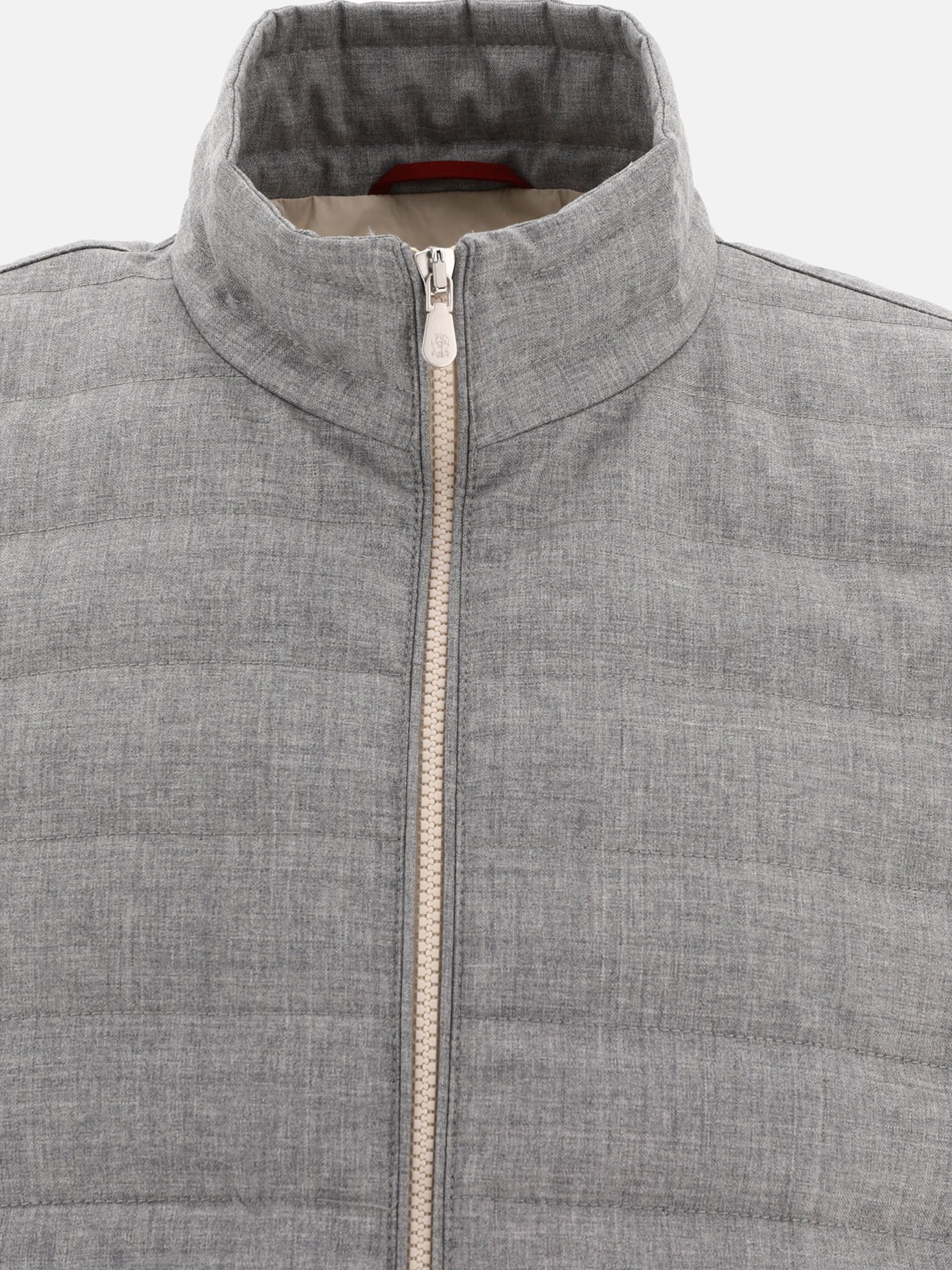 Vest jackets 100% wool - Padding: down and feathers  Grey - Brunello Cucinelli Men | PDP | VIETTI Online Store | thumbnail_3