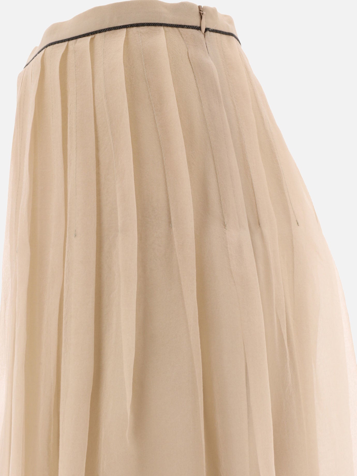 Long skirts 100% silk  Beige - Brunello Cucinelli Women | PDP | VIETTI Online Store | Zoom-Modal_4

