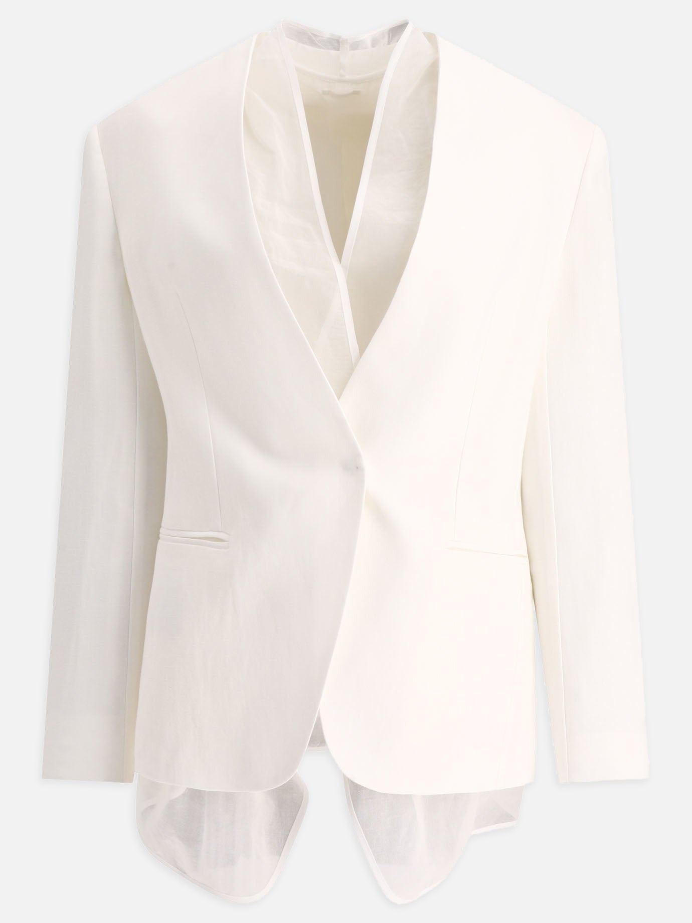 Blazers 73% viscose 27% linen  White - Brunello Cucinelli Women | PDP | VIETTI Online Store | thumbnail