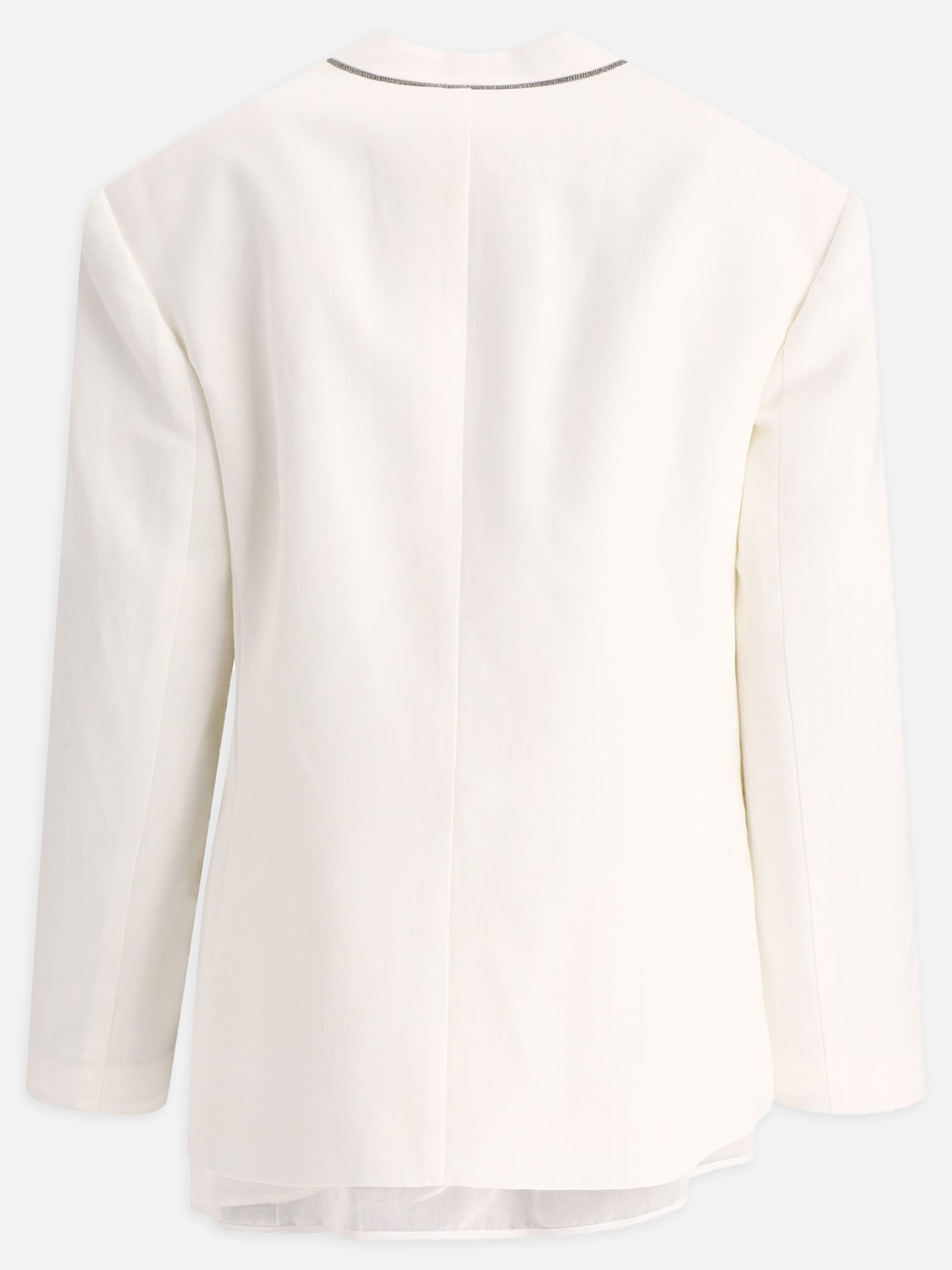 Blazers 73% viscose 27% linen  White - Brunello Cucinelli Women | PDP | VIETTI Online Store | Zoom-Modal_2
