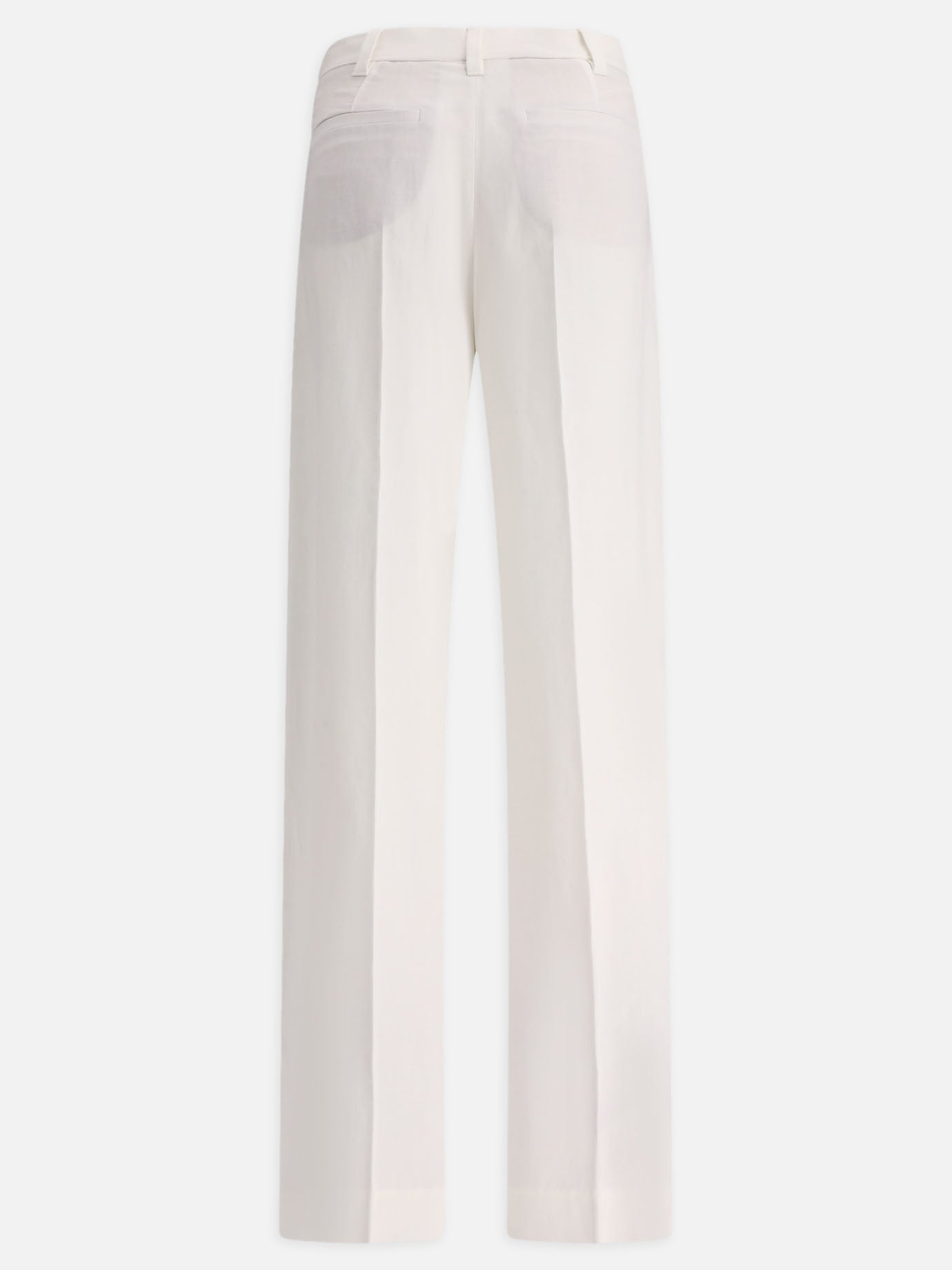 Tailored trousers 73% viscose 27% linen  White - Brunello Cucinelli Women | PDP | VIETTI Online Store | Zoom-Modal_2
