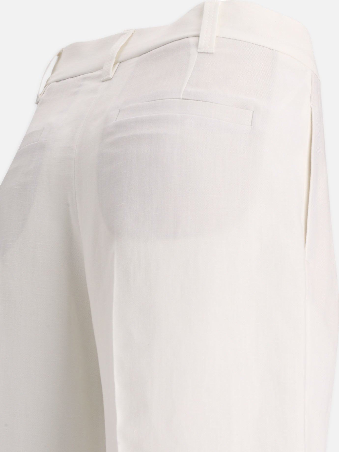 Tailored trousers 73% viscose 27% linen  White - Brunello Cucinelli Women | PDP | VIETTI Online Store | thumbnail_4