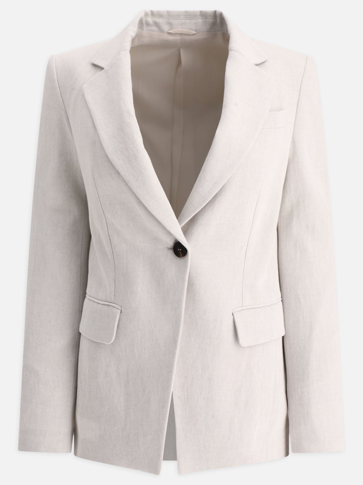 Blazers 80% cotton 20% linen  Grey - Brunello Cucinelli Women | PDP | VIETTI Online Store | Zoom-Modal
