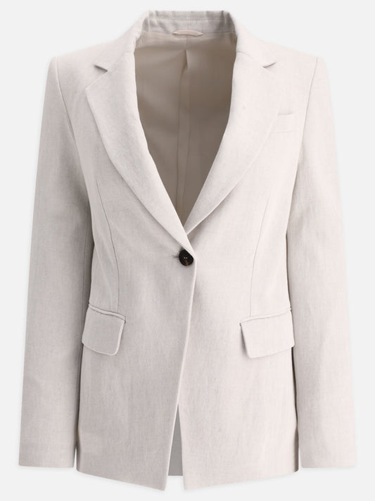 Blazers 80% cotton 20% linen  Grey - Brunello Cucinelli Women | PLP | VIETTI Online Store 
