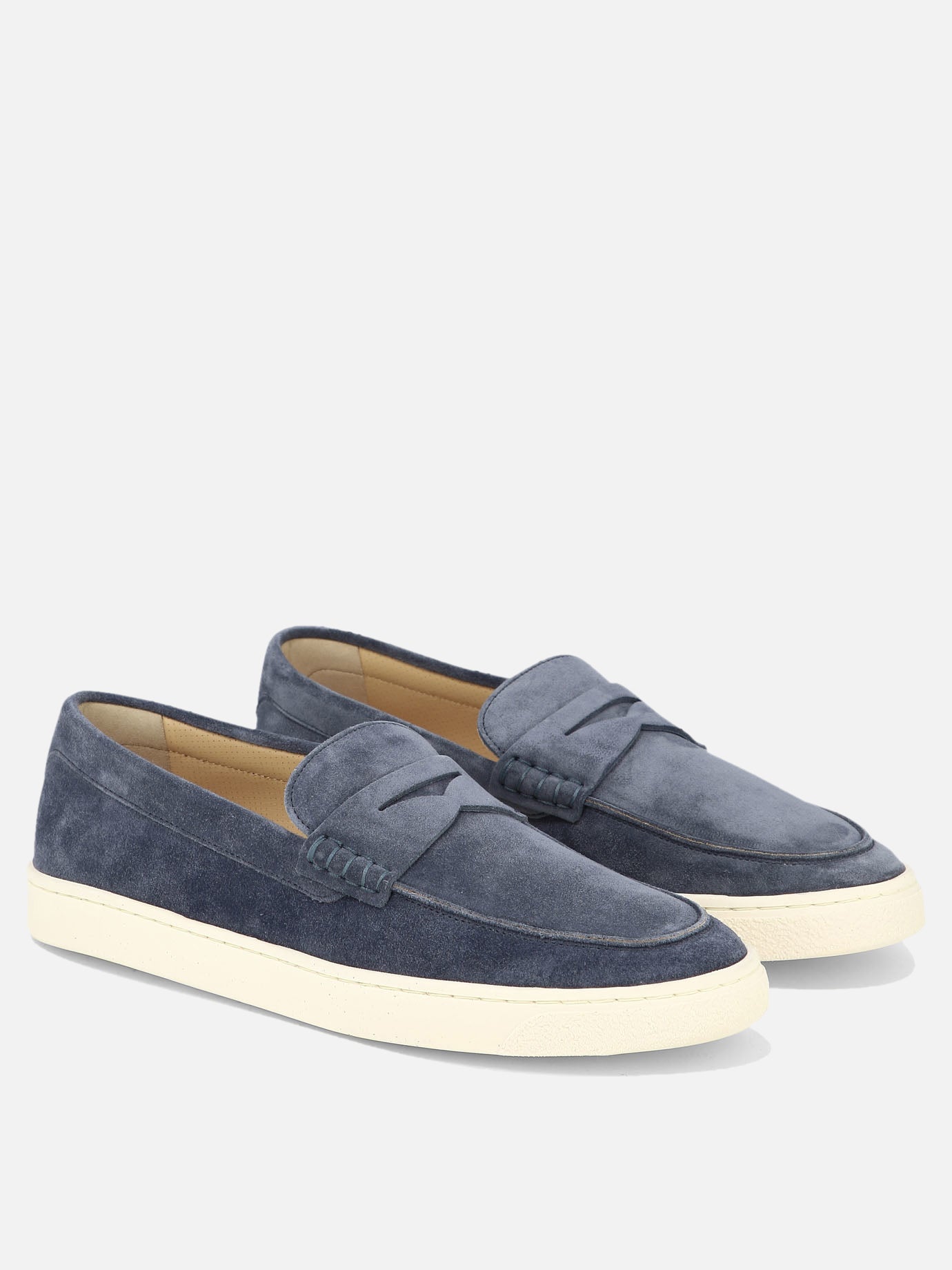 Loafers 100% suede - 100% rubber  Blue - Brunello Cucinelli Men | PDP | VIETTI Online Store | Zoom-Modal_2
