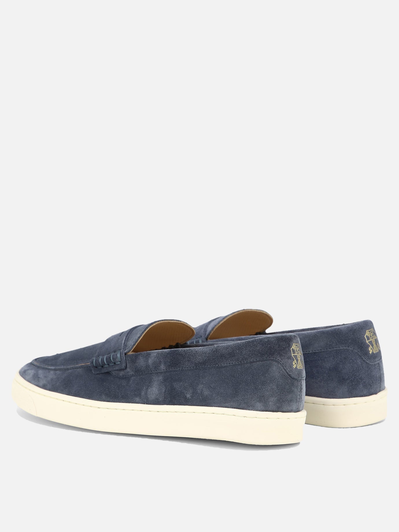 Loafers 100% suede - 100% rubber  Blue - Brunello Cucinelli Men | PDP | VIETTI Online Store | thumbnail_4