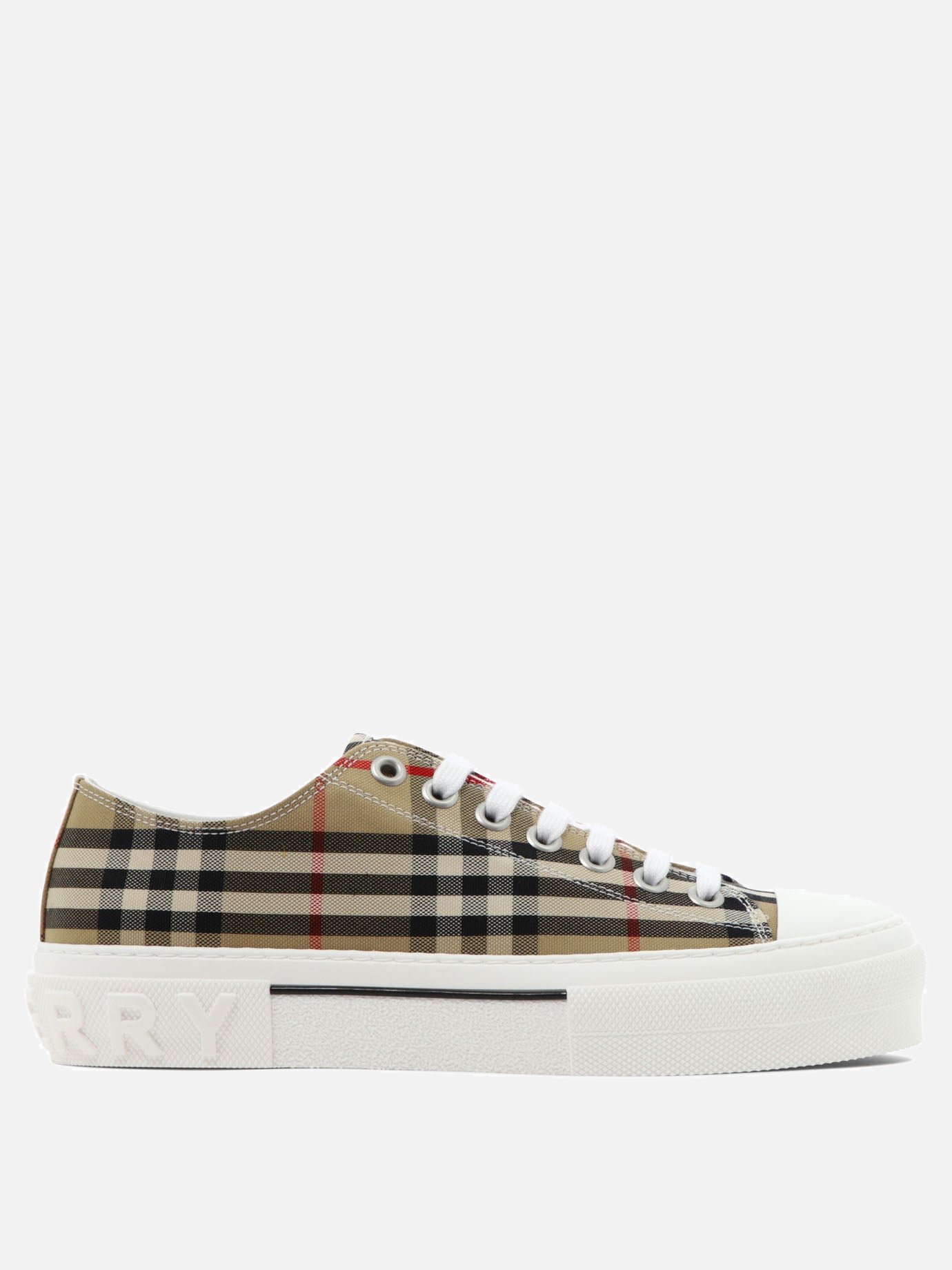 Low top sneakers 100% cotton - 100% rubber  Beige - Burberry Men | PDP | VIETTI Online Store | thumbnail