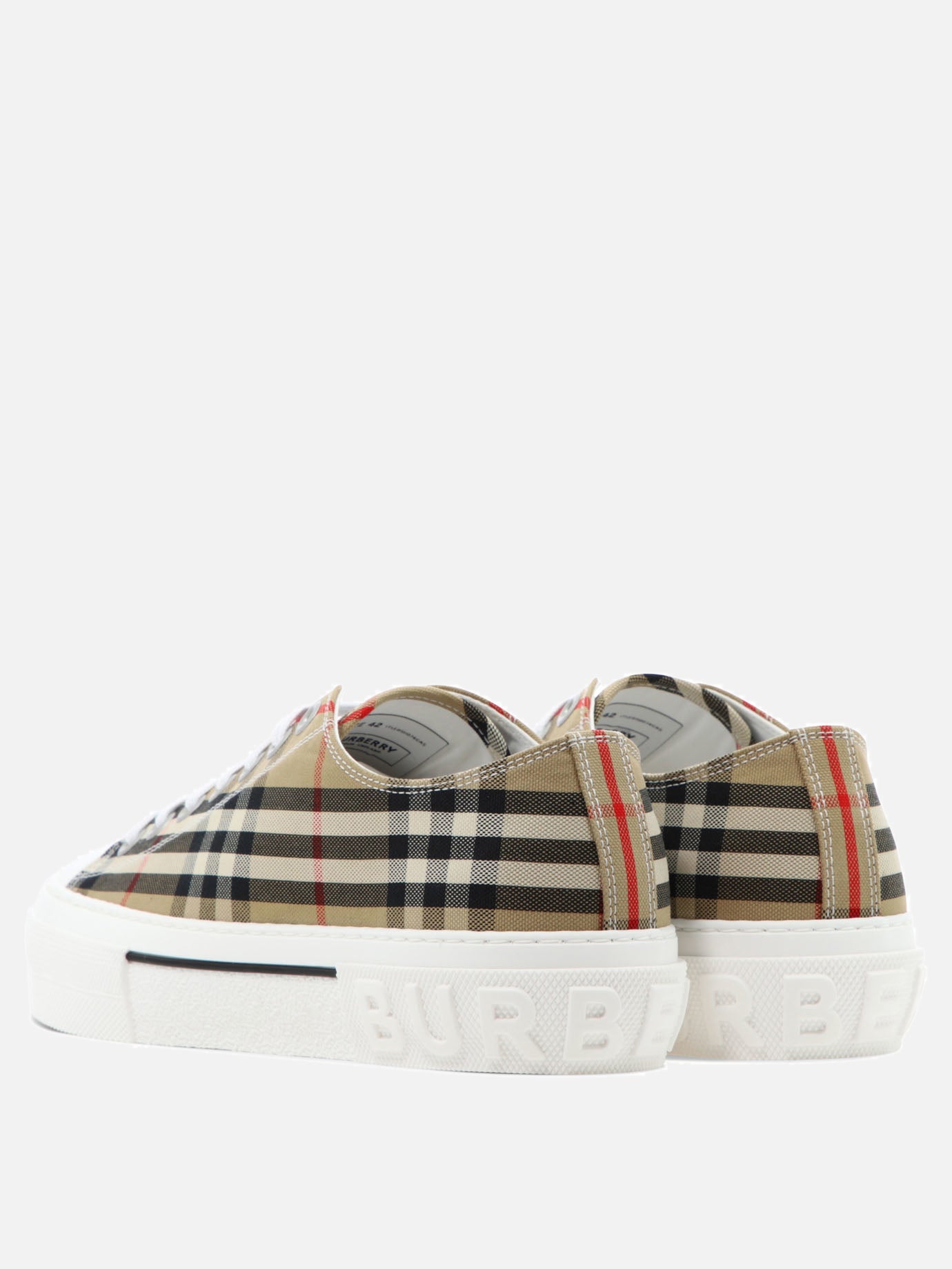Low top sneakers 100% cotton - 100% rubber  Beige - Burberry Men | PDP | VIETTI Online Store | thumbnail_4