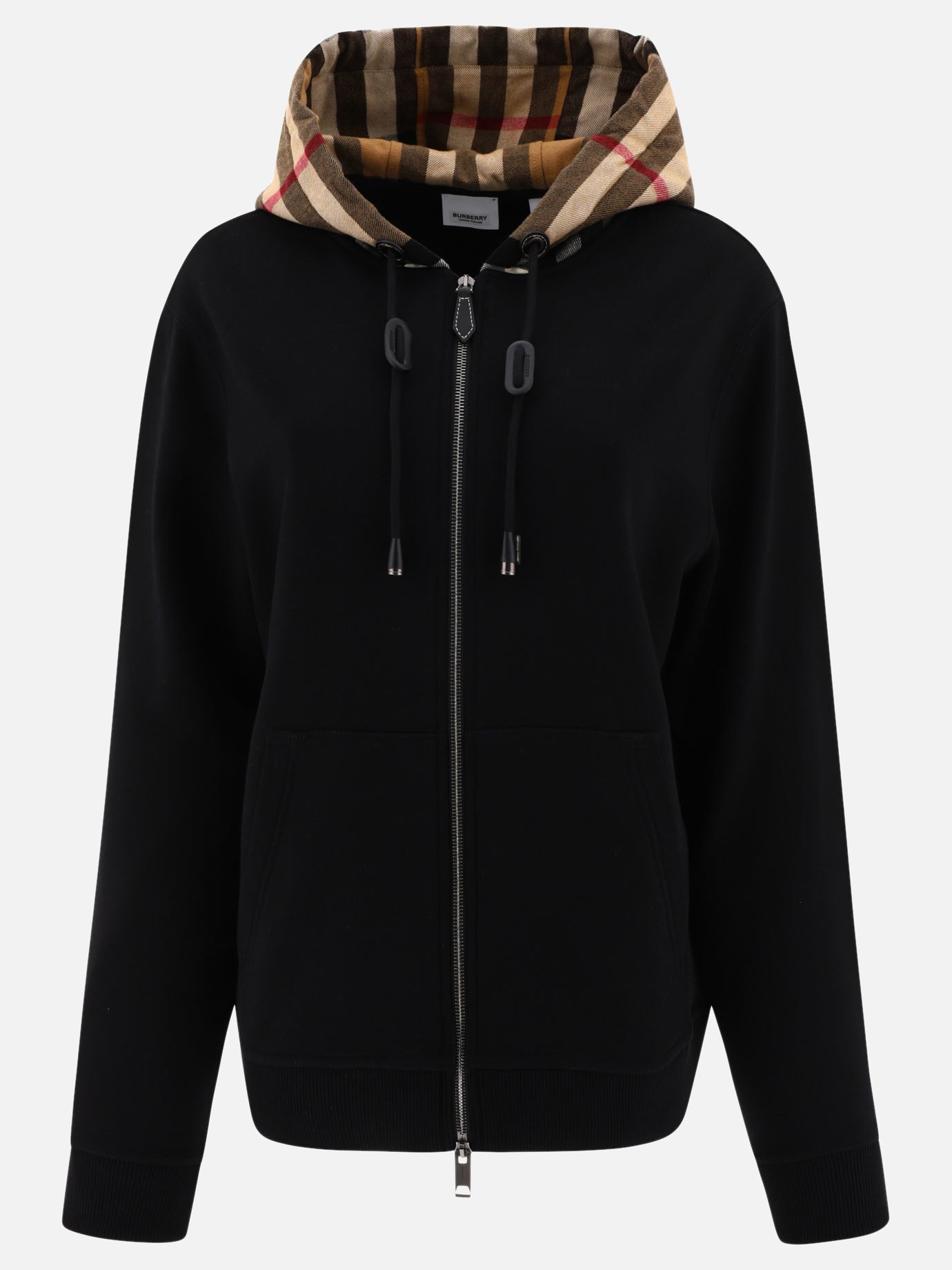 Full zip sweatshirts 100% cotton  Black - Burberry Women | PDP | VIETTI Online Store | thumbnail