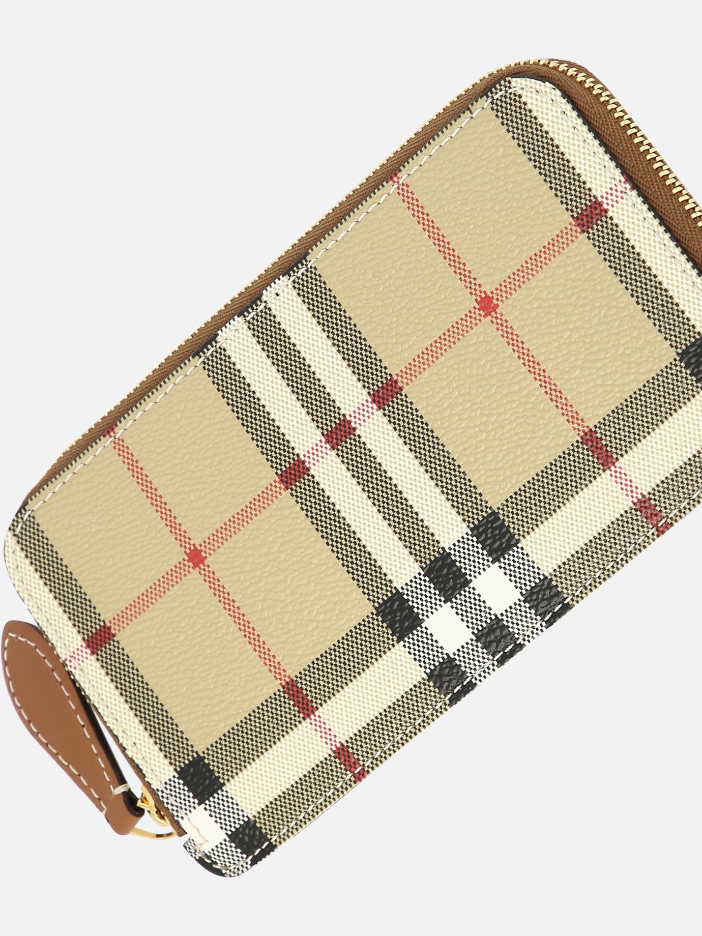 Card holders 71% polyurethane 16% polyester 12% cotton 1% acrylic  Beige - Burberry Women | PDP | VIETTI Online Store | thumbnail_4