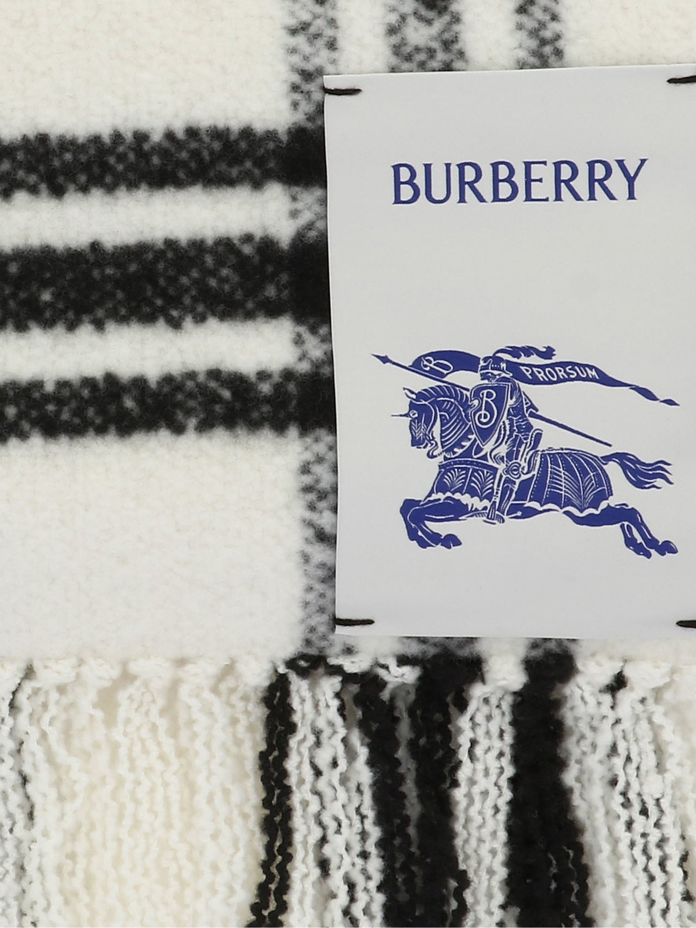 Fringed scarves 100% wool  White - Burberry Women | PDP | VIETTI Online Store | Zoom-Modal_2
