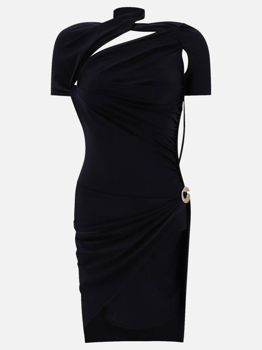 Asymmetric draped dress