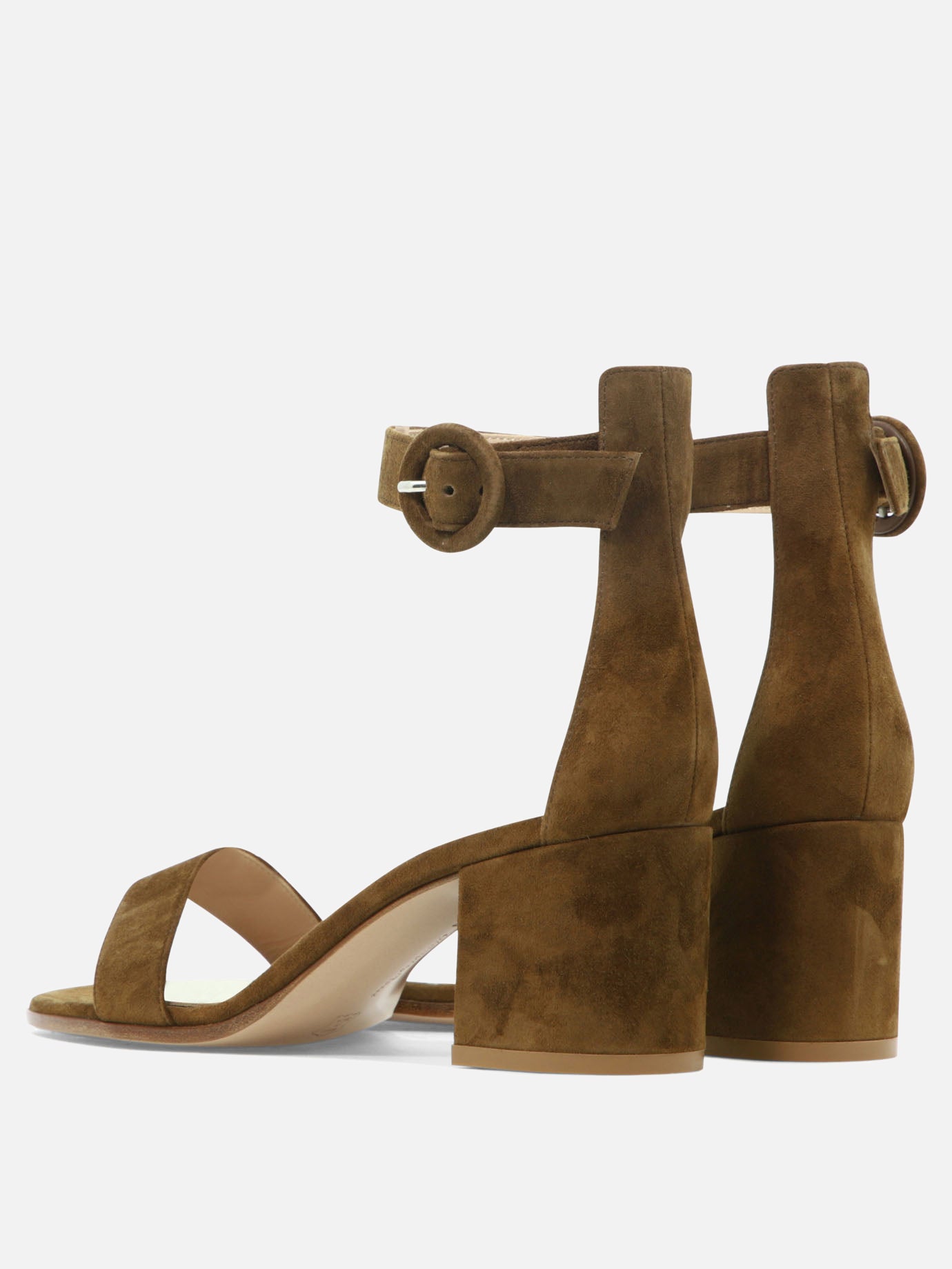 Heeled sandals 100% suede - 100% leather  Brown - Gianvito Rossi Women | PDP | VIETTI Online Store | Zoom-Modal_4
