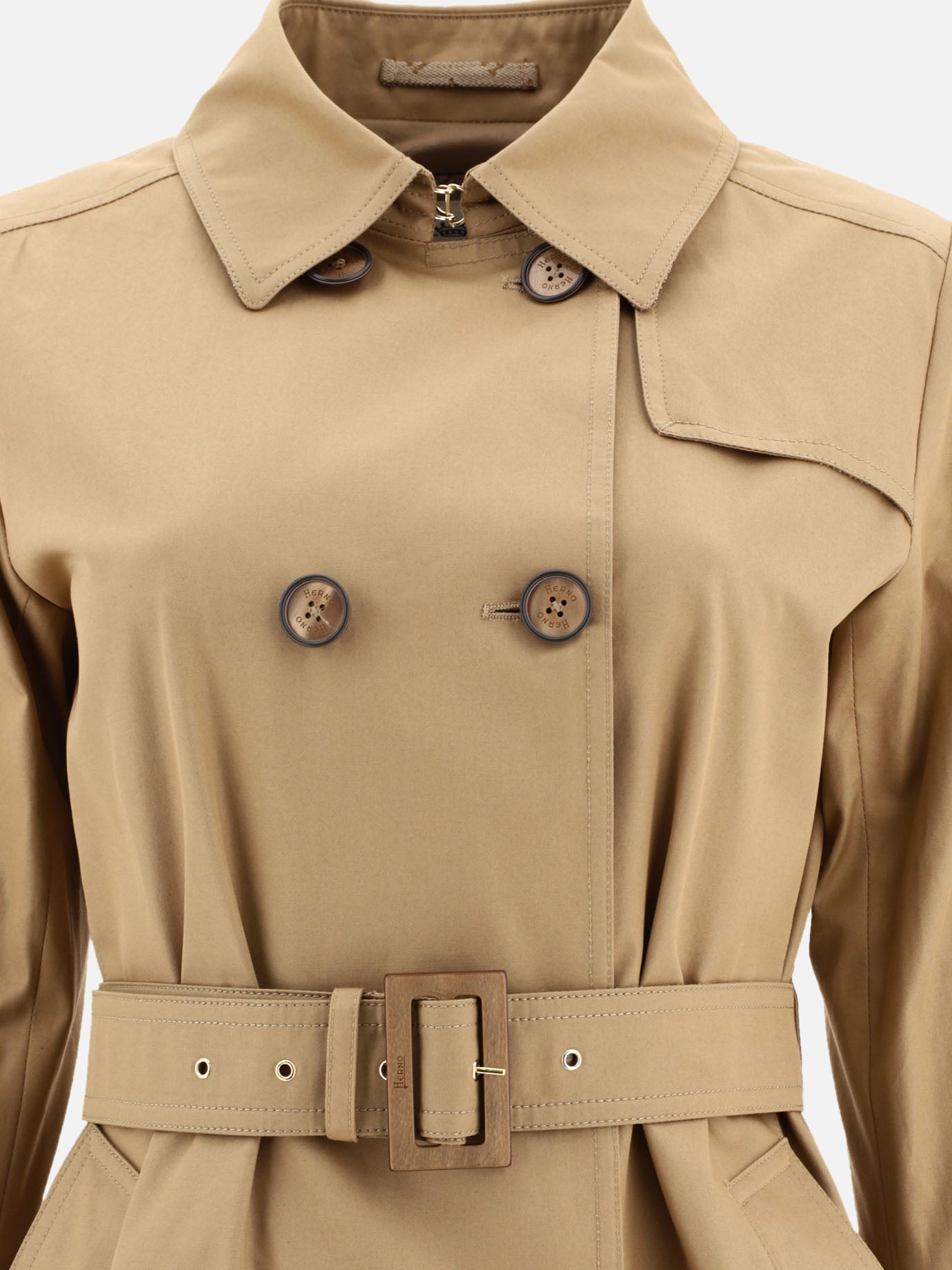 Raincoats & Trench coats 100% cotton  Beige - Herno Women | PDP | VIETTI Online Store | Zoom-Modal_3

