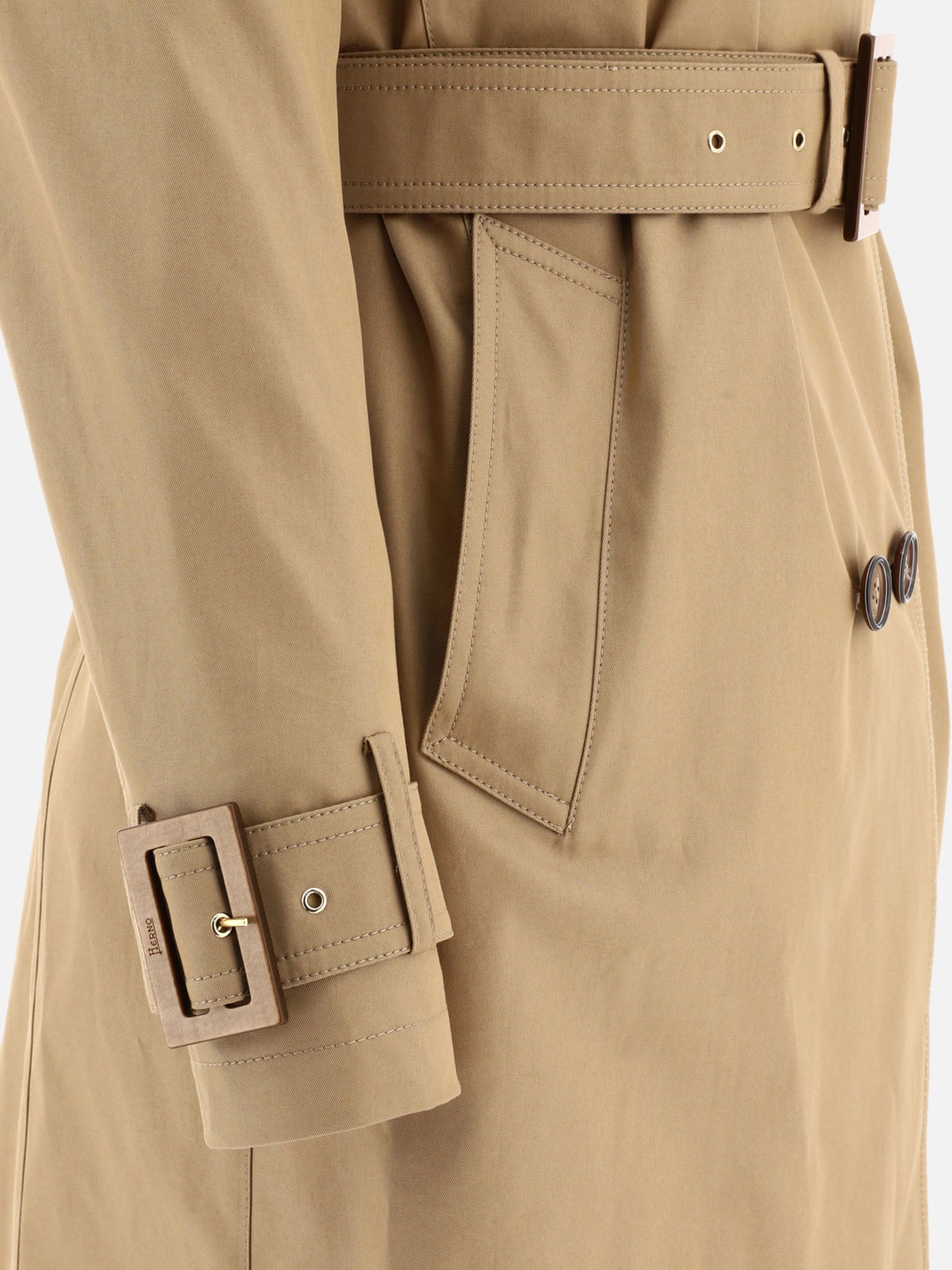 Raincoats & Trench coats 100% cotton  Beige - Herno Women | PDP | VIETTI Online Store | thumbnail_4