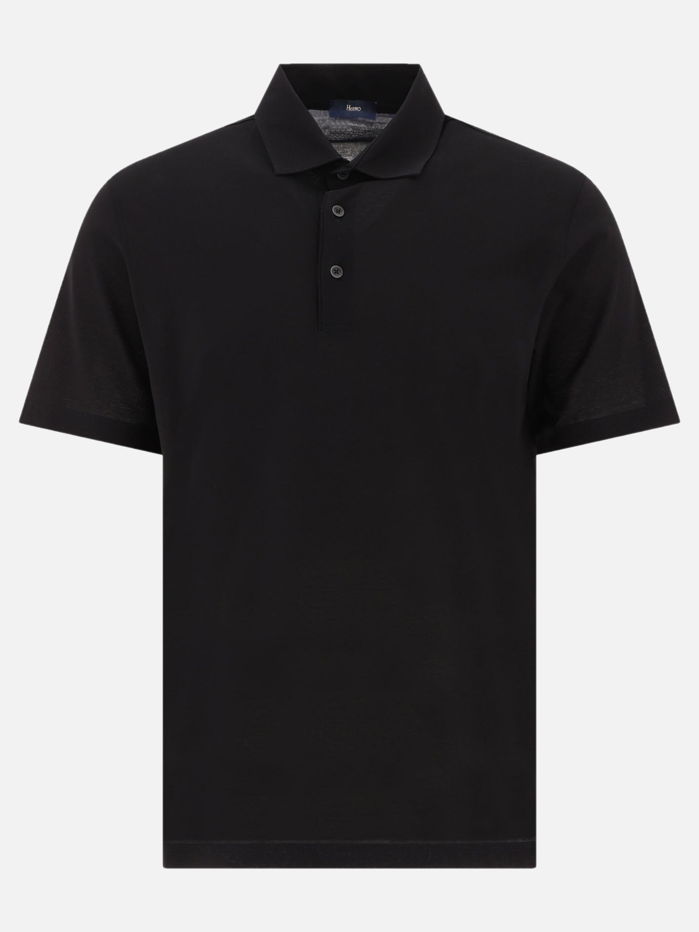 Polo shirts with buttons 100% cotton  Black - Herno Men | PDP | VIETTI Online Store | Zoom-Modal
