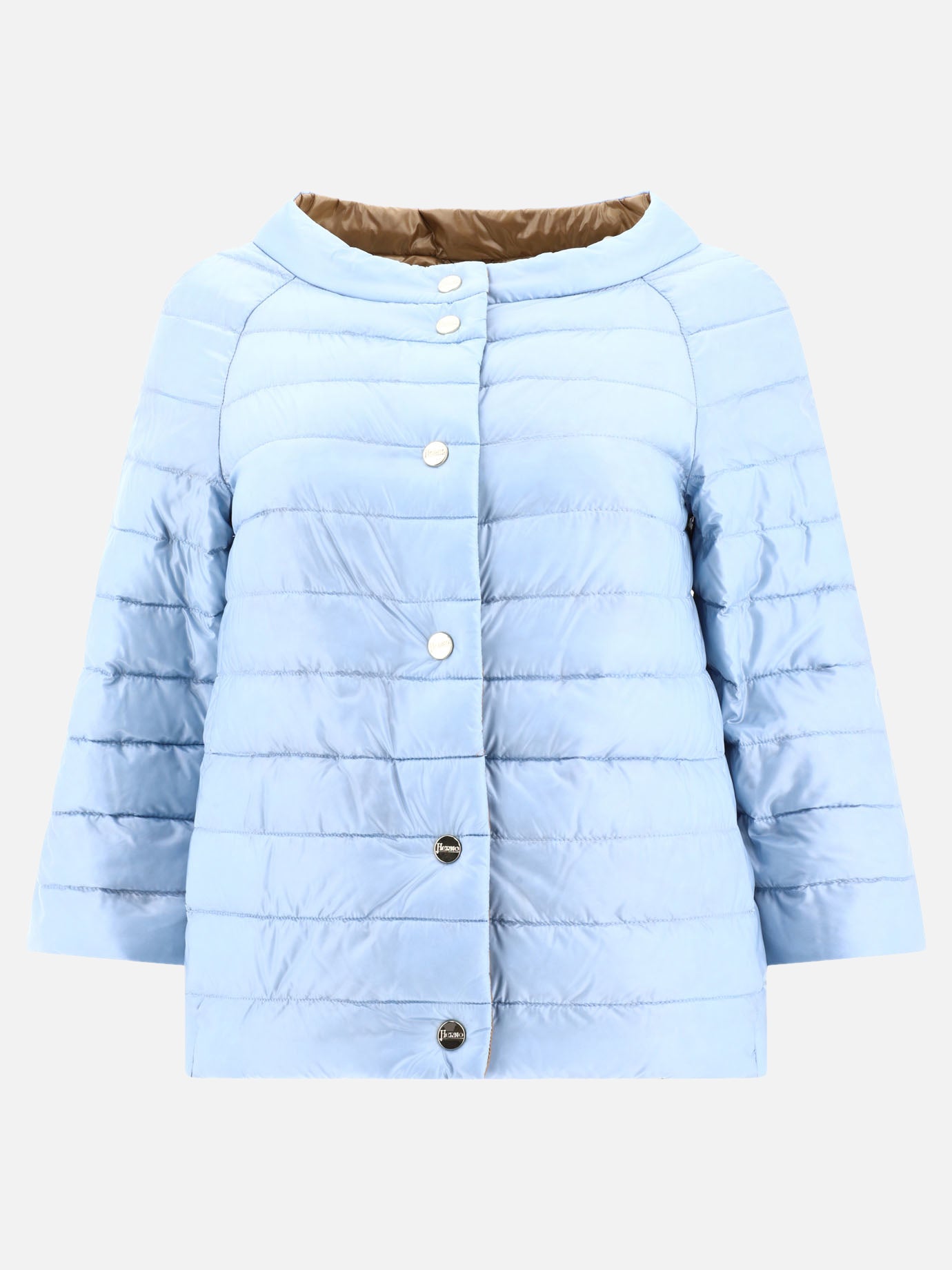 Down jackets Solid colour  Light blue - Herno Women | PDP | VIETTI Online Store | thumbnail