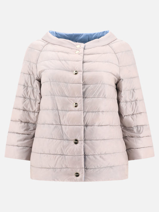 Quilted reversible down jacket