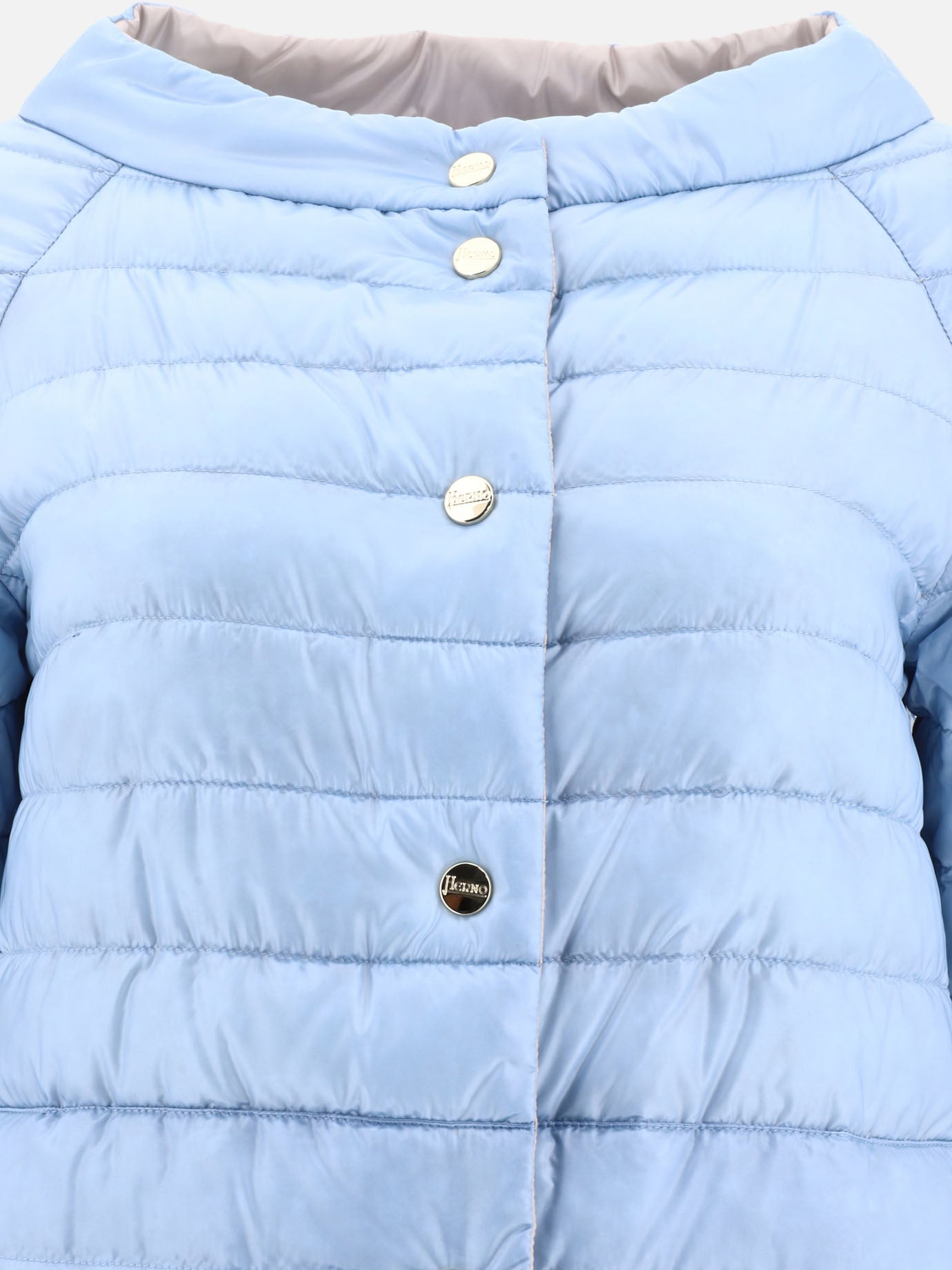 Quilted reversible down jacket