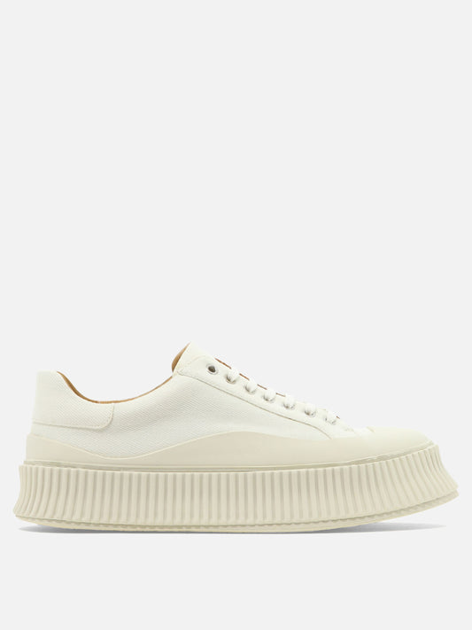 Low top sneakers 80% cotton 20% rubber - 100% rubber  White - Jil Sander Men | PLP | VIETTI Online Store 
