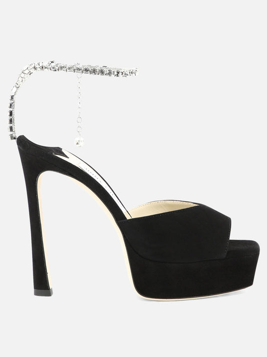 Heeled sandals 100% leather - 100% leather  Black - Jimmy Choo Women | PLP | VIETTI Online Store 
