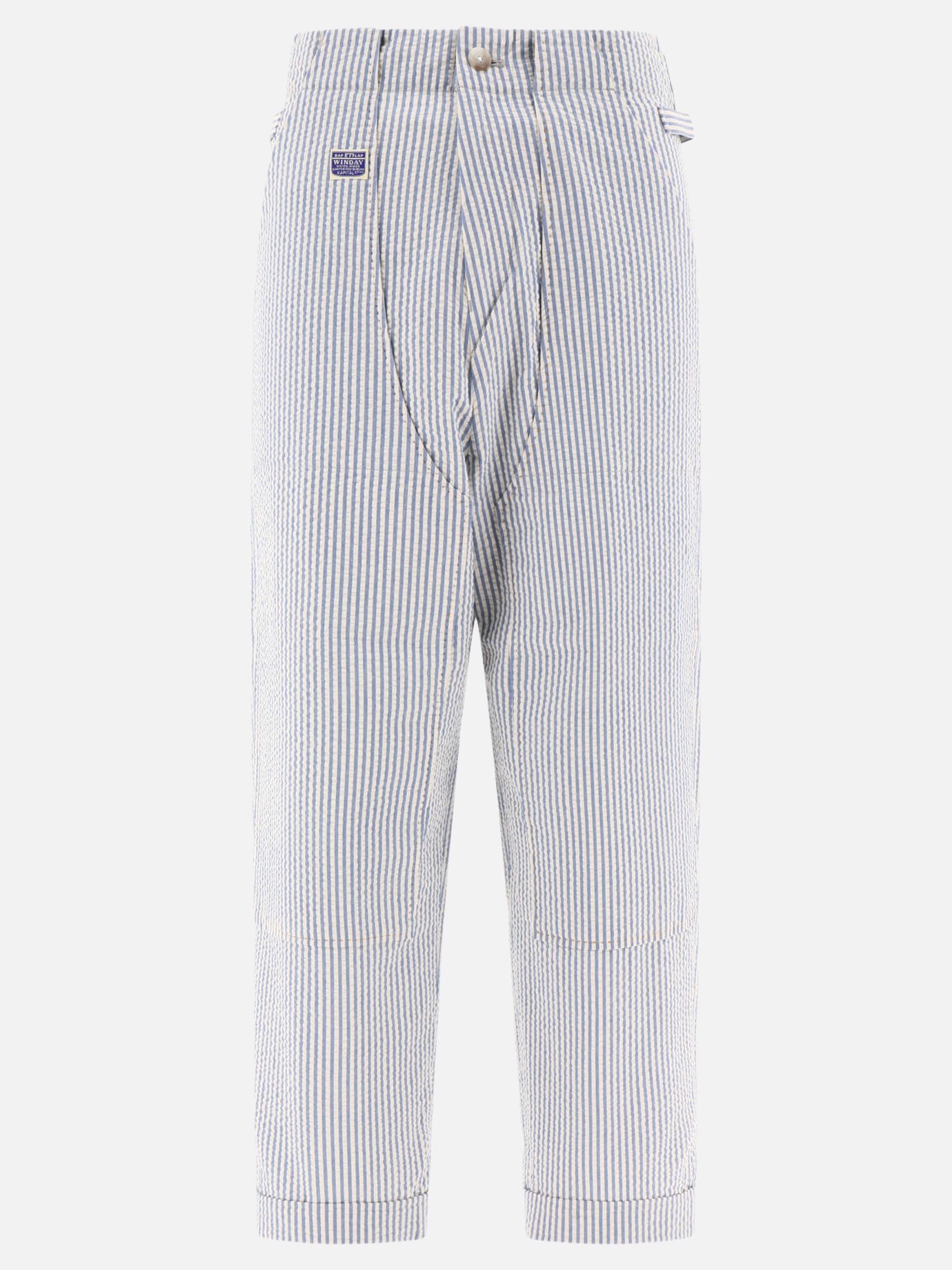 KAPITAL "Soccer Stripe" trousers Light blue