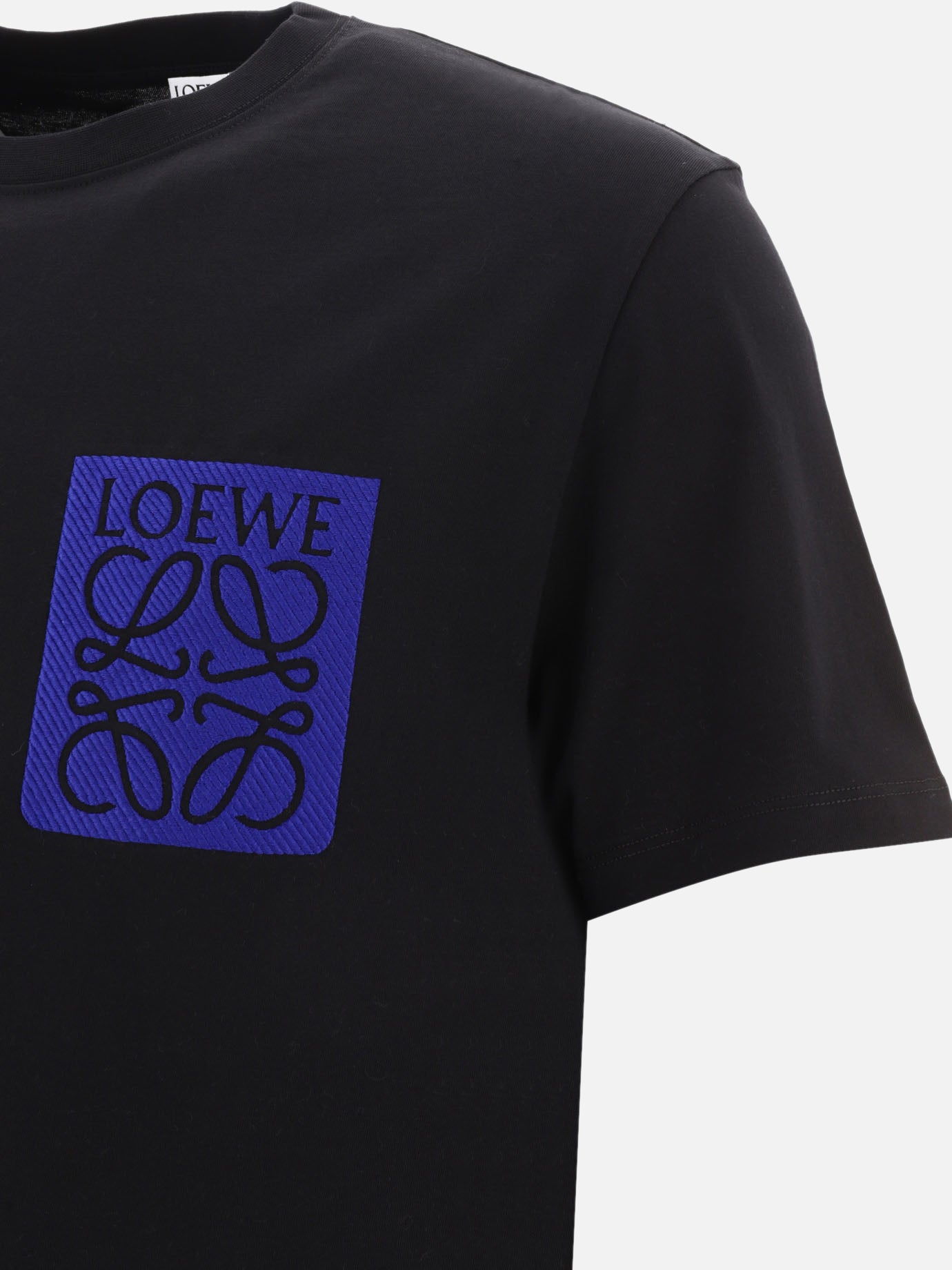 Crewneck t-shirts 90% cotton 10% polyester  Black - Loewe Men | PDP | VIETTI Online Store | thumbnail_4