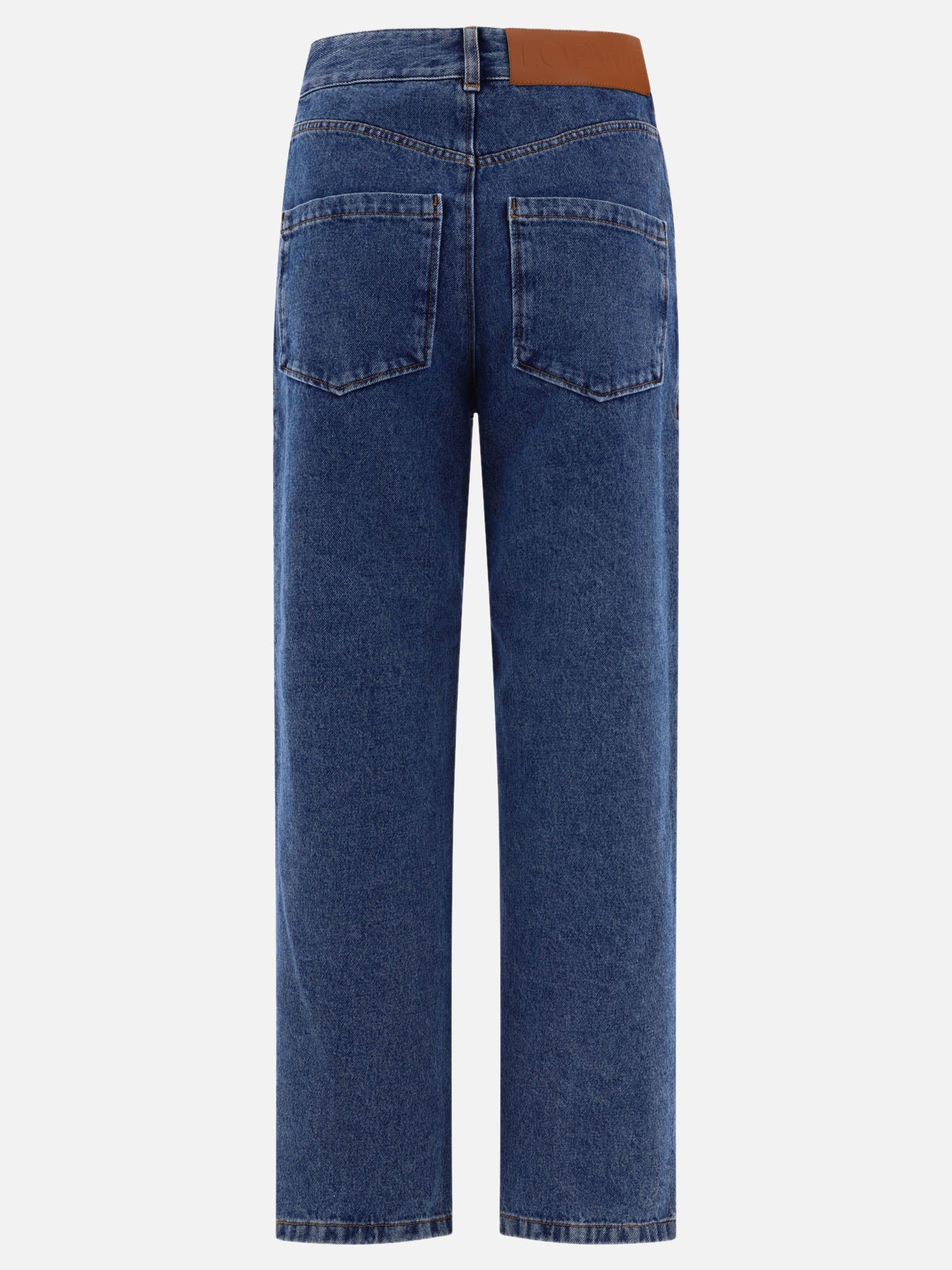 Straight-leg jeans 95% cotton 5% leather  Blue - Loewe Women | PDP | VIETTI Online Store | Zoom-Modal_2
