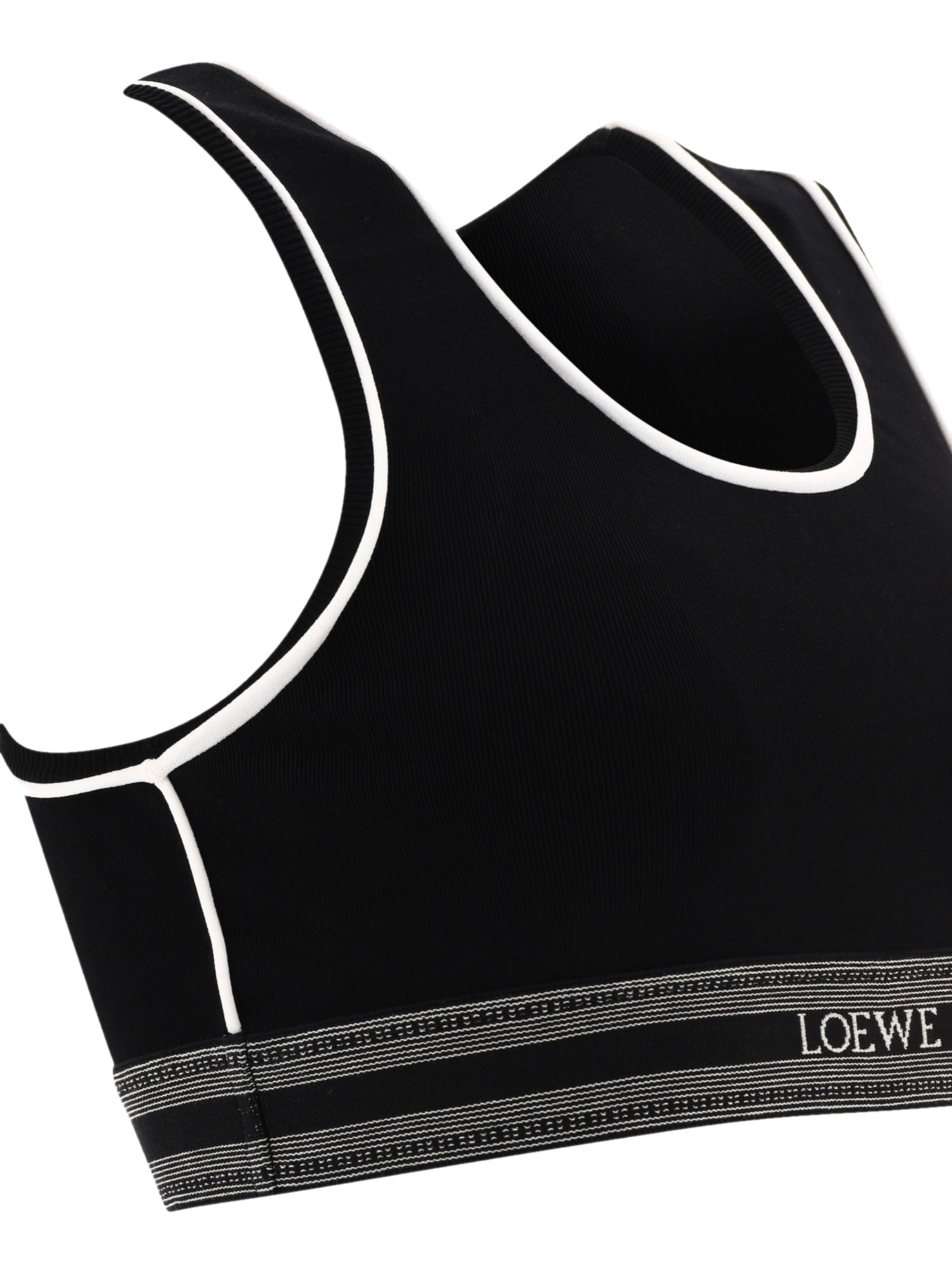 Crop tops 56% viscose 14% polyamide 11% polyester 7% elastan  Black - Loewe Women | PDP | VIETTI Online Store | Zoom-Modal_4
