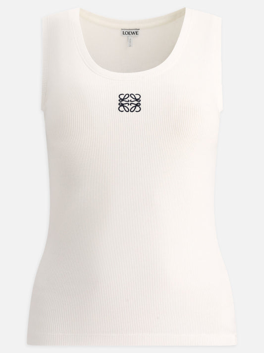 Tank tops 94% cotton 3% polyester 3% elastan  White - Loewe Women | PLP | VIETTI Online Store 

