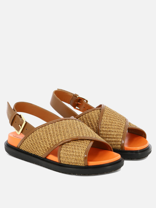Flat sandals 52% cotton 48% polyamide - 100% rubber  Brown - Marni Women | PLP | VIETTI Online Store | 2
