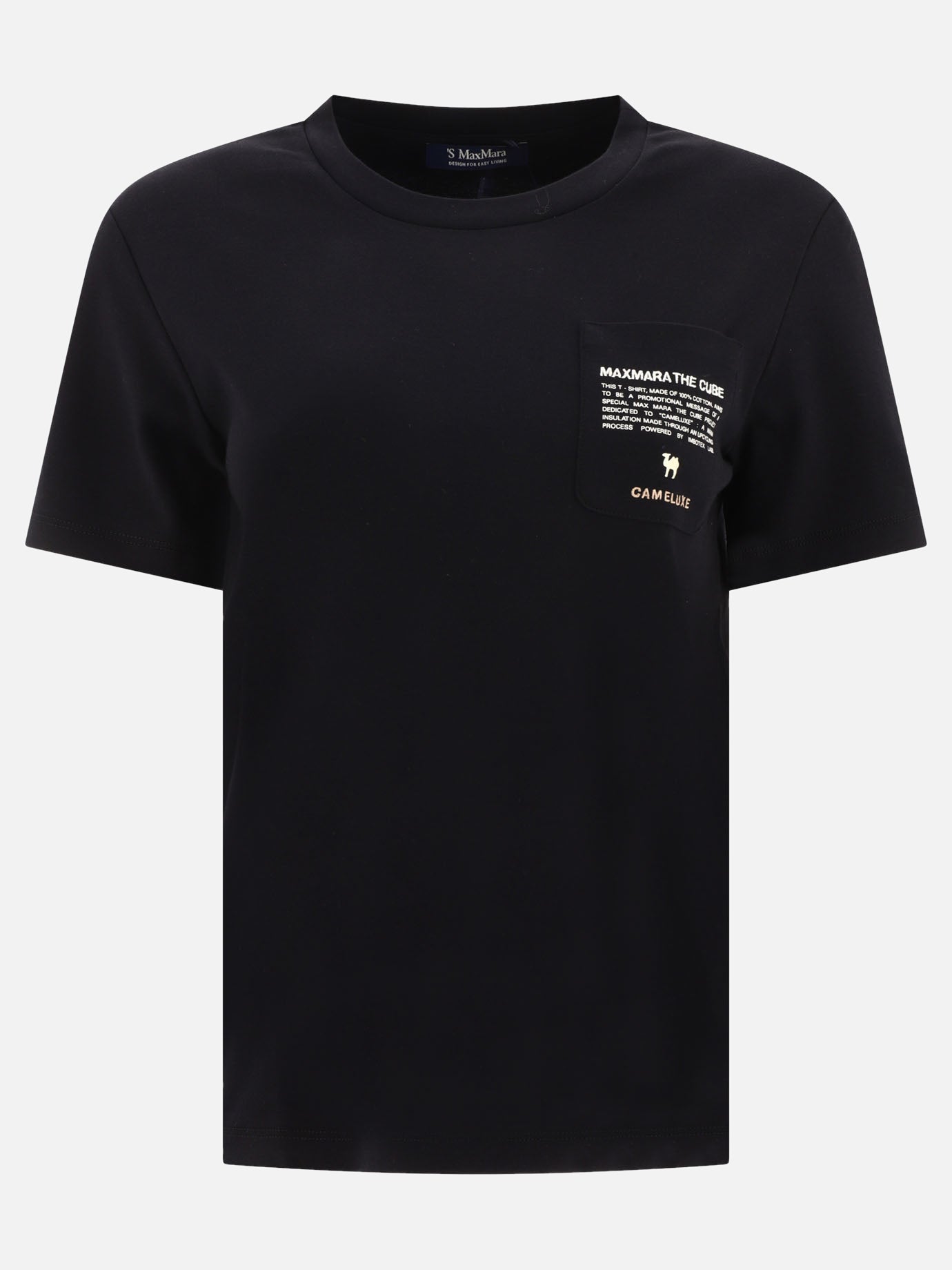 Crewneck t-shirts 100% cotton  Black - Max Mara S Women | PDP | VIETTI Online Store | thumbnail
