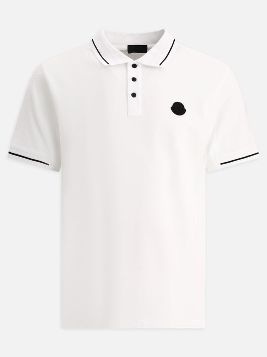 Polo shirts with buttons Logo  White - Moncler Men | PLP | VIETTI Online Store 
