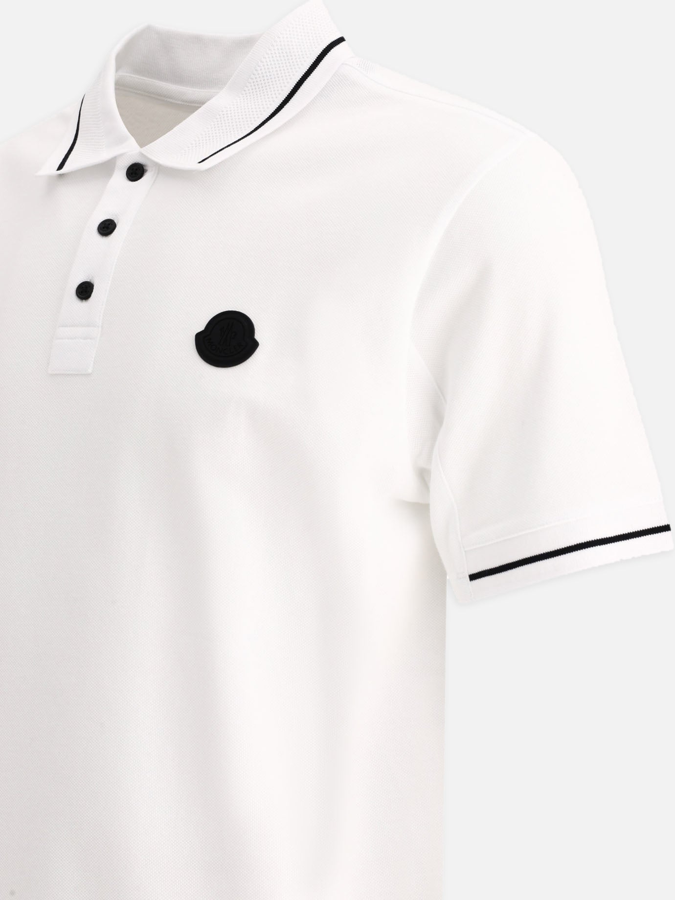 Polo shirts with buttons Logo  White - Moncler Men | PDP | VIETTI Online Store | thumbnail_4