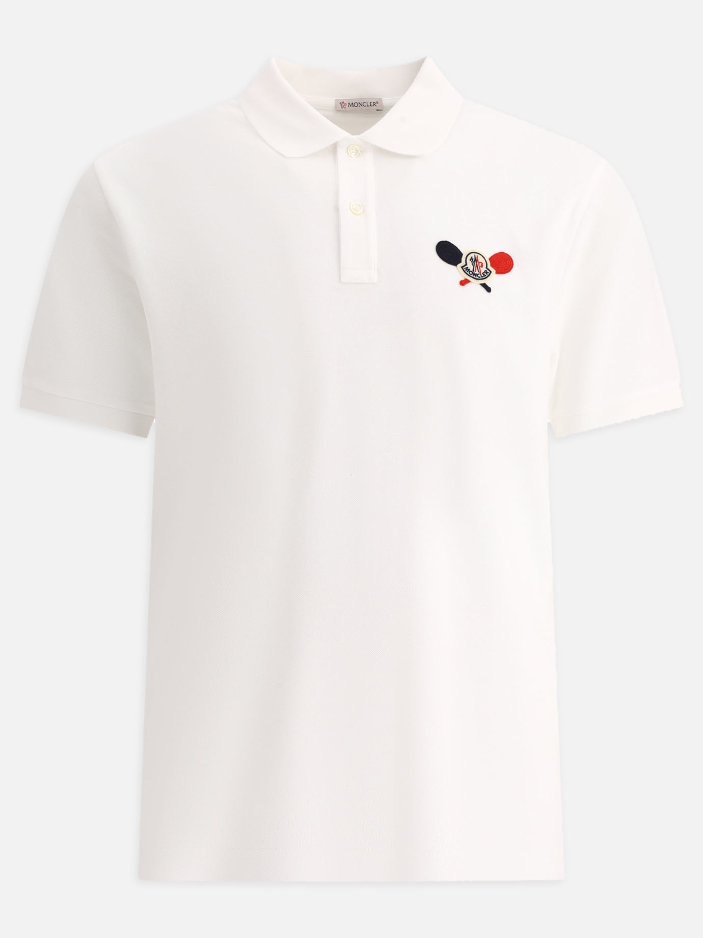Polo shirts with buttons 100% cotton  White - Moncler Men | PDP | VIETTI Online Store | thumbnail
