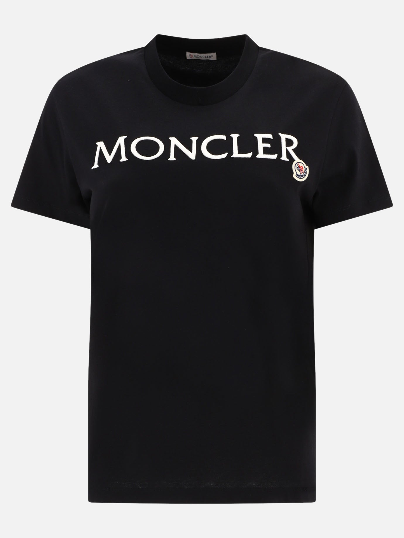 Crewneck t-shirts 100% cotton  Black - Moncler Women | PDP | VIETTI Online Store | Zoom-Modal
