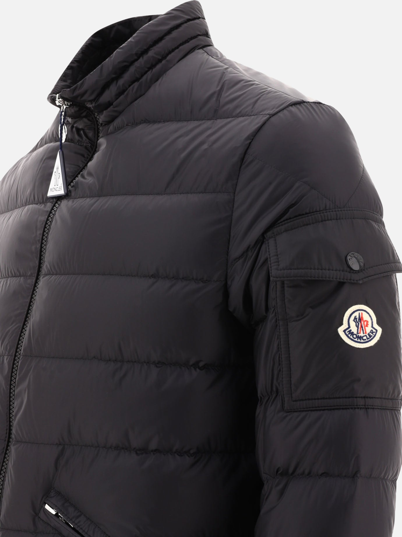 Down jackets 100% polyamide - Padding: down and feathers  Black - Moncler Men | PDP | VIETTI Online Store | thumbnail_4