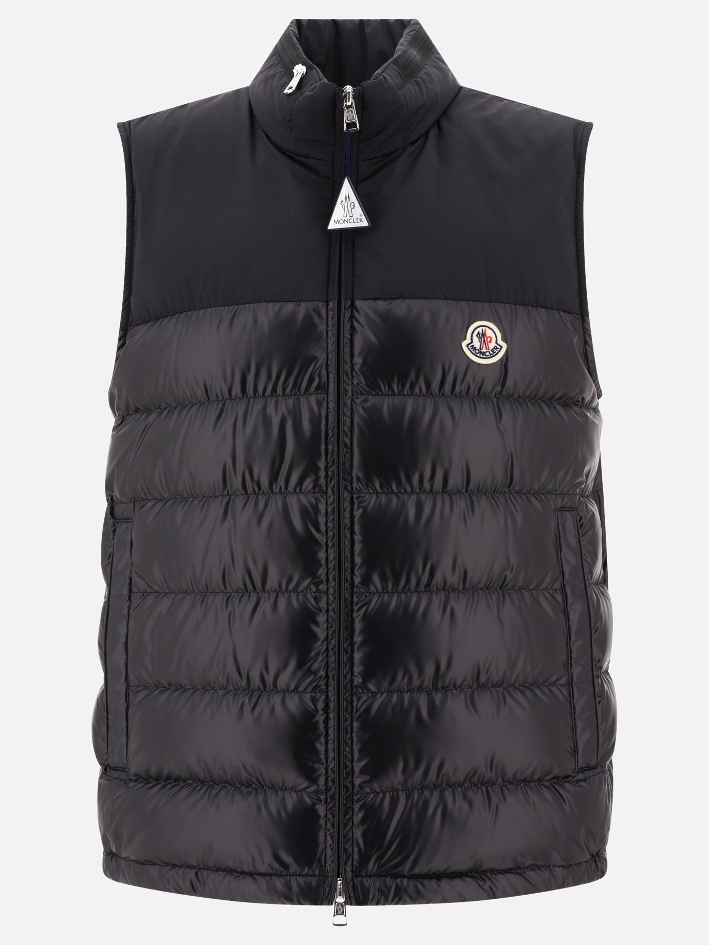 Vest jackets 100% polyester - Padding: down and feathers  Black - Moncler Men | PDP | VIETTI Online Store | Zoom-Modal
