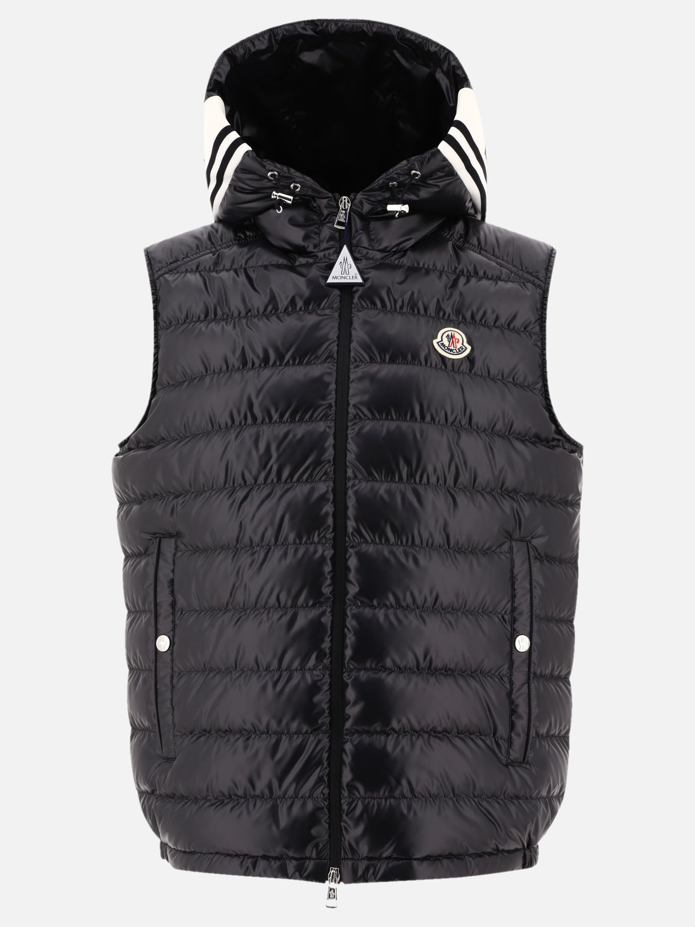 Vest jackets Solid colour  Black - Moncler Men | PDP | VIETTI Online Store | thumbnail