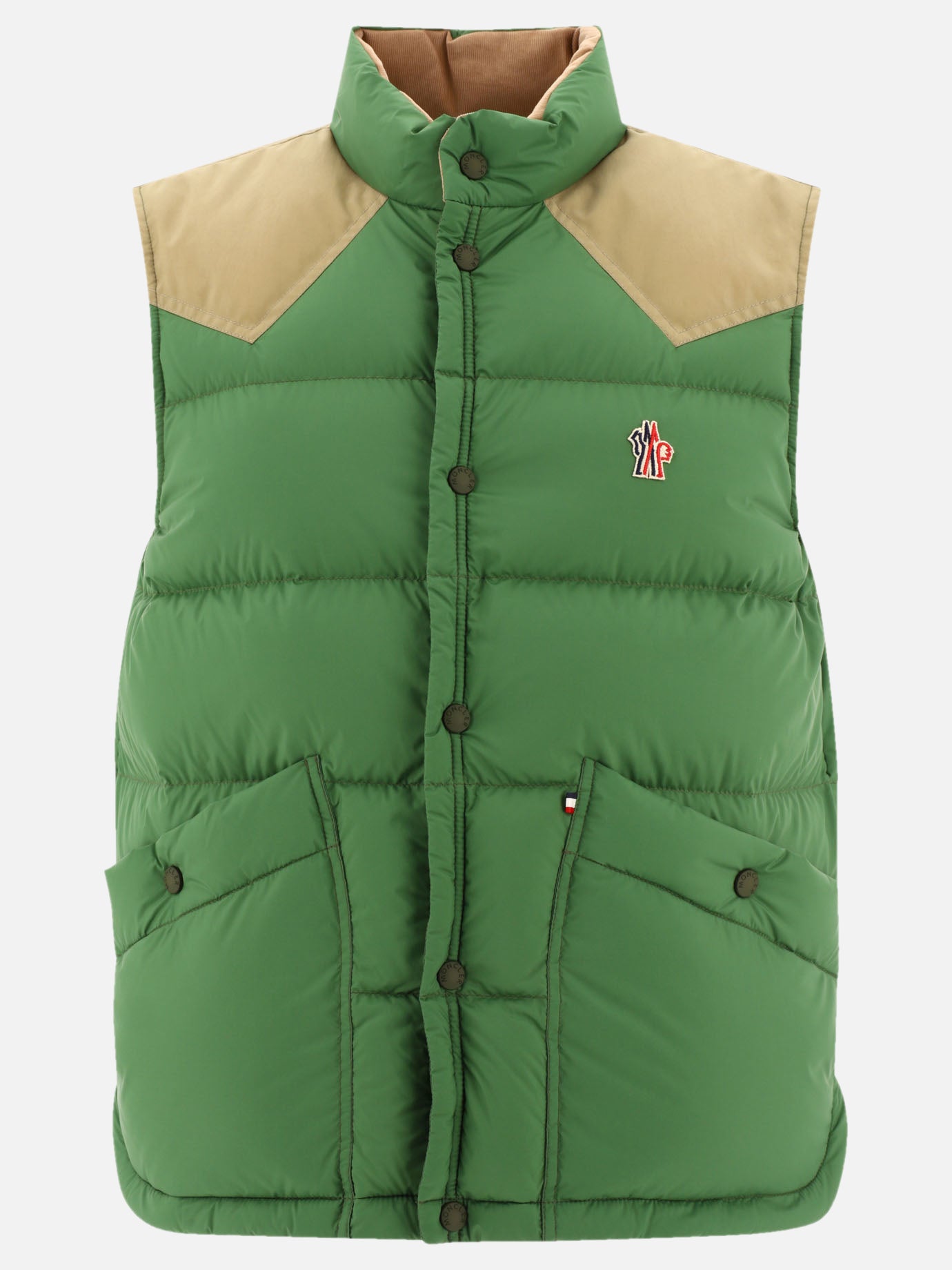 Vest jackets 100% polyamide - Padding: down and feathers  Green - Moncler Grenoble Men | PDP | VIETTI Online Store | thumbnail