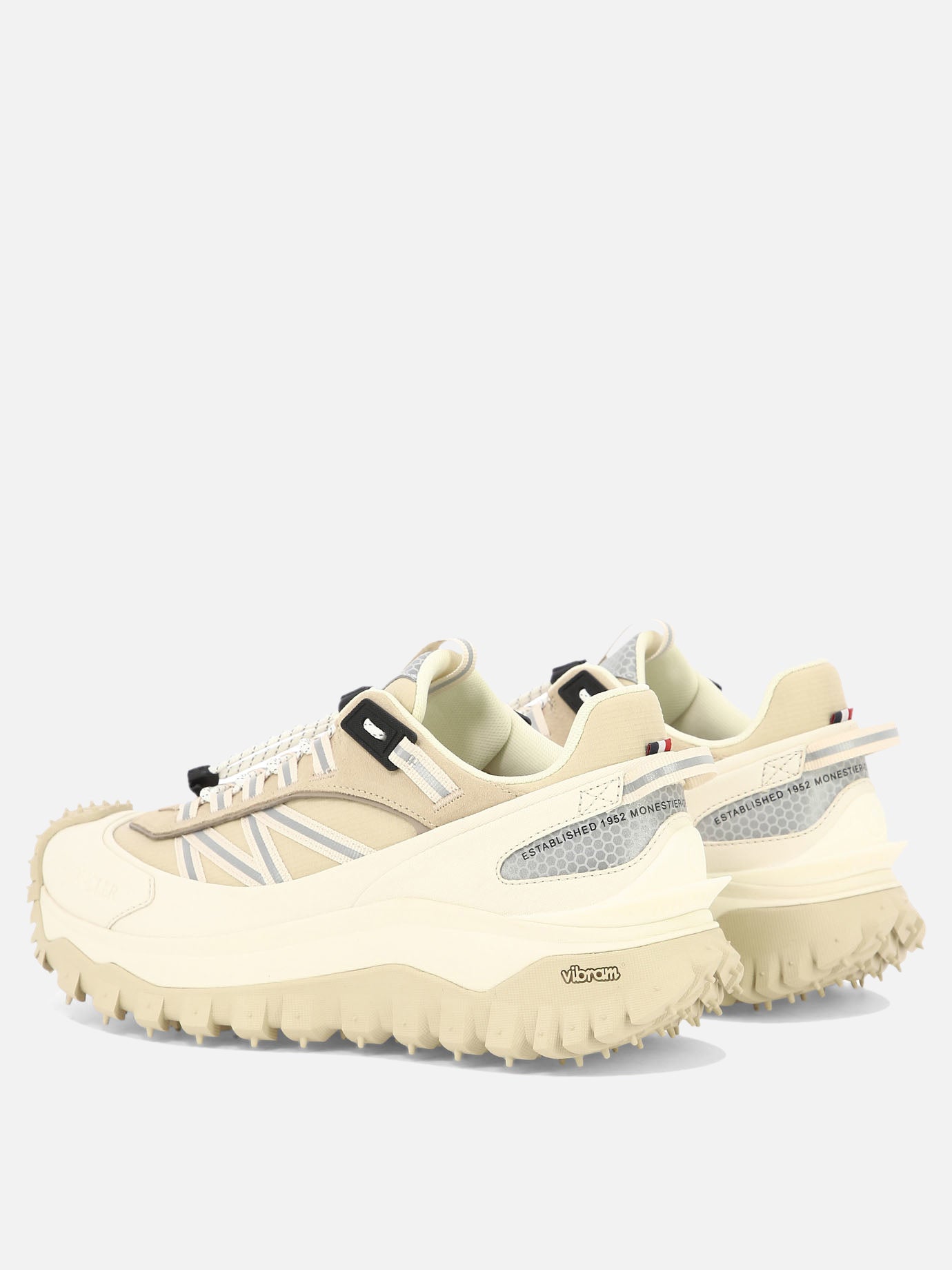 Low top sneakers 100% polyester - 100% rubber  Beige - Moncler Men | PDP | VIETTI Online Store | thumbnail_4