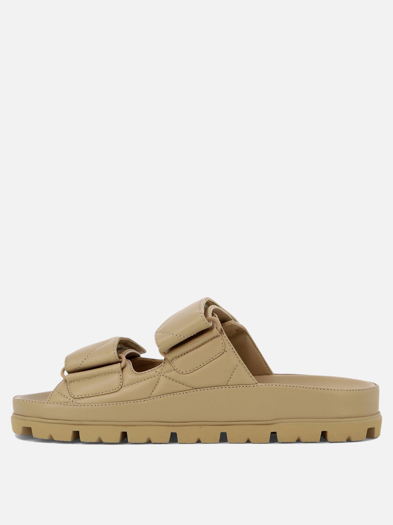 Flat sandals 100% nappa - 100% rubber  Beige - Prada Women | PDP | VIETTI Online Store | thumbnail_3