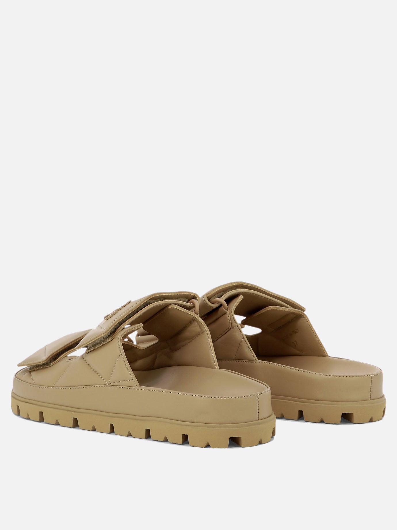 Flat sandals 100% nappa - 100% rubber  Beige - Prada Women | PDP | VIETTI Online Store | Zoom-Modal_4
