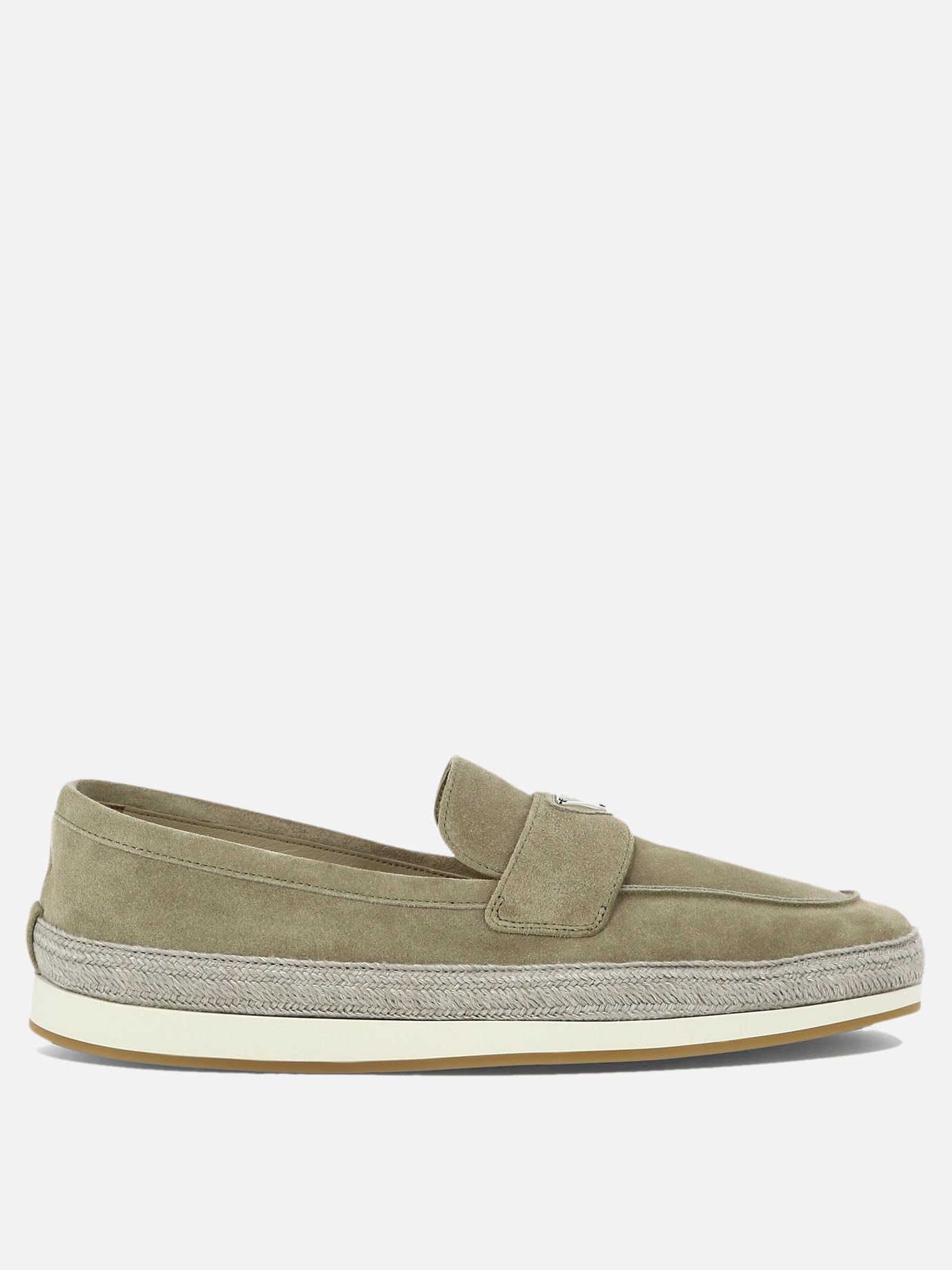 Loafers 100% suede - 100% rubber  Beige - Prada Men | PDP | VIETTI Online Store | thumbnail